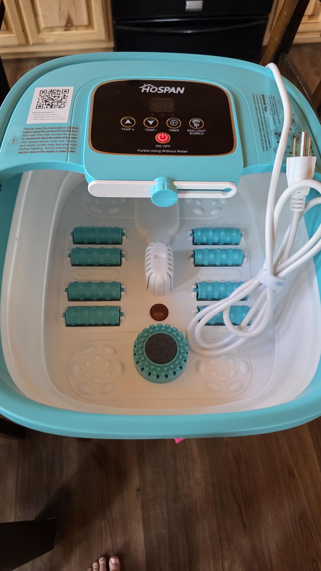 HOSPAN Collapsible Foot Spa, Foot Bath Massager with Heat, Bubble & Massage customer photo 1