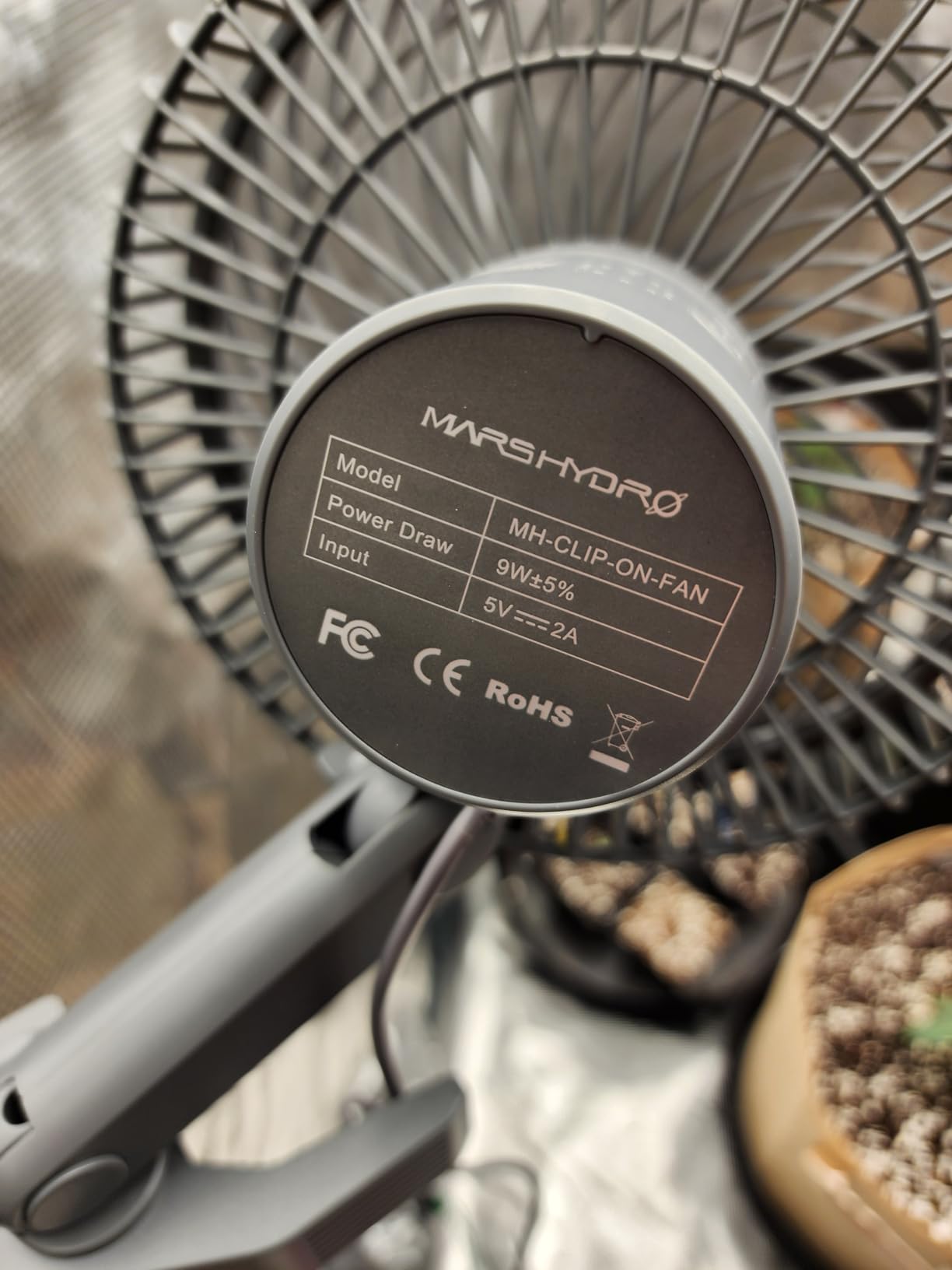 MARS HYDRO 6'' Oscillating Clip-On Grow Tent Fan, 10 Wind Speeds, EC Motor customer photo 2