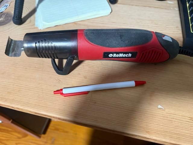 ROMECH 350W Heat Gun with 2 Nozzles, Dual Temp Heat Gun 400°F-660°F, Fast Heat Hot Air Gun with Overload Protection for DIY Craft Embossing Shrink Wrapping (Red) customer photo 2