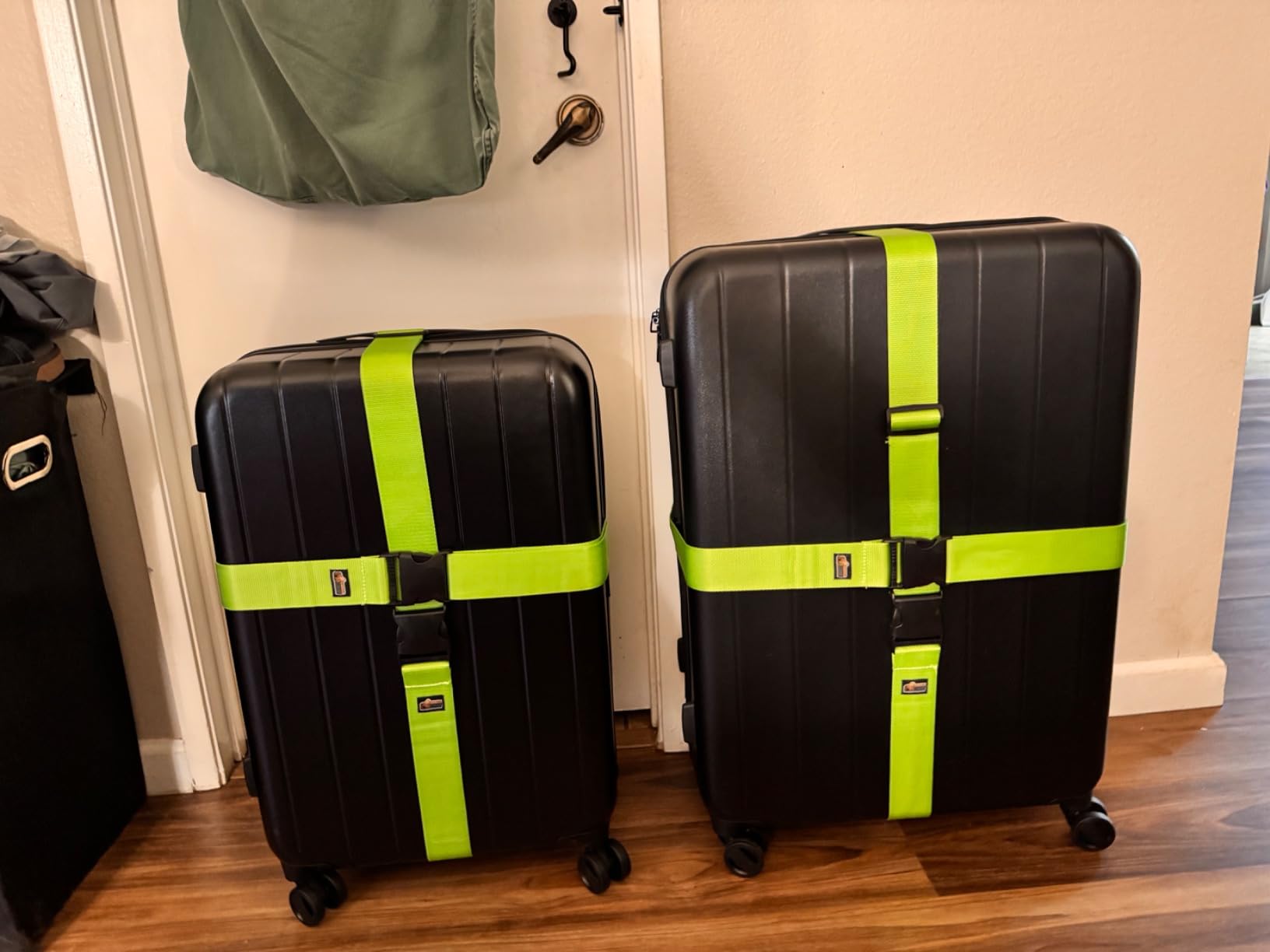 GORILLA GRIP Heavy Duty Luggage Straps for Suitcase, 2 Pack Green customer photo 2