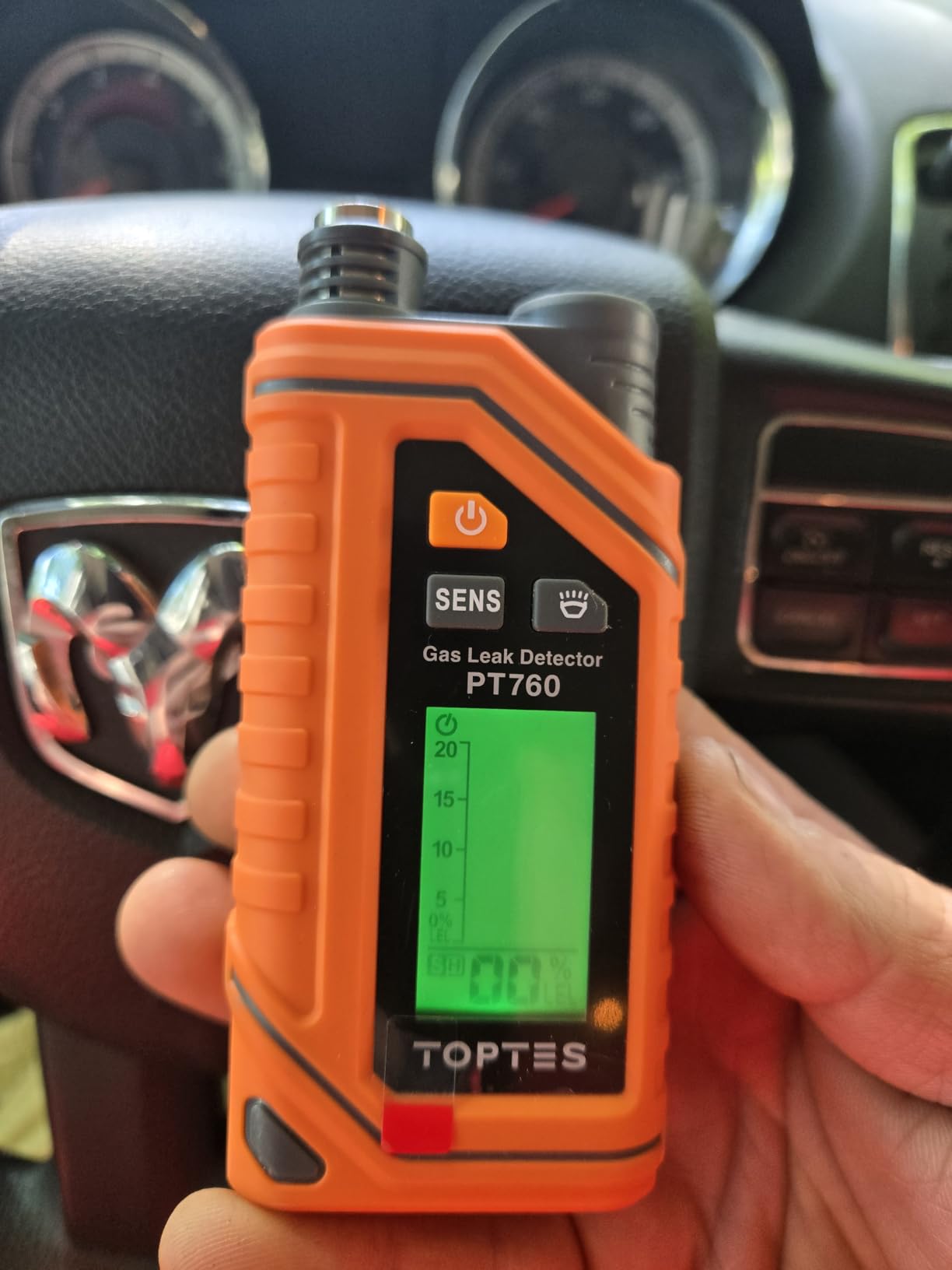TopTes PT760 Rechargeable Natural Gas Detector, Gas Leak Detector with 12-inch Extendable Probe,%LEL Propane Leak Detection with Built-in Flashlight for Methane, Butane and More for Home, RV customer photo 1