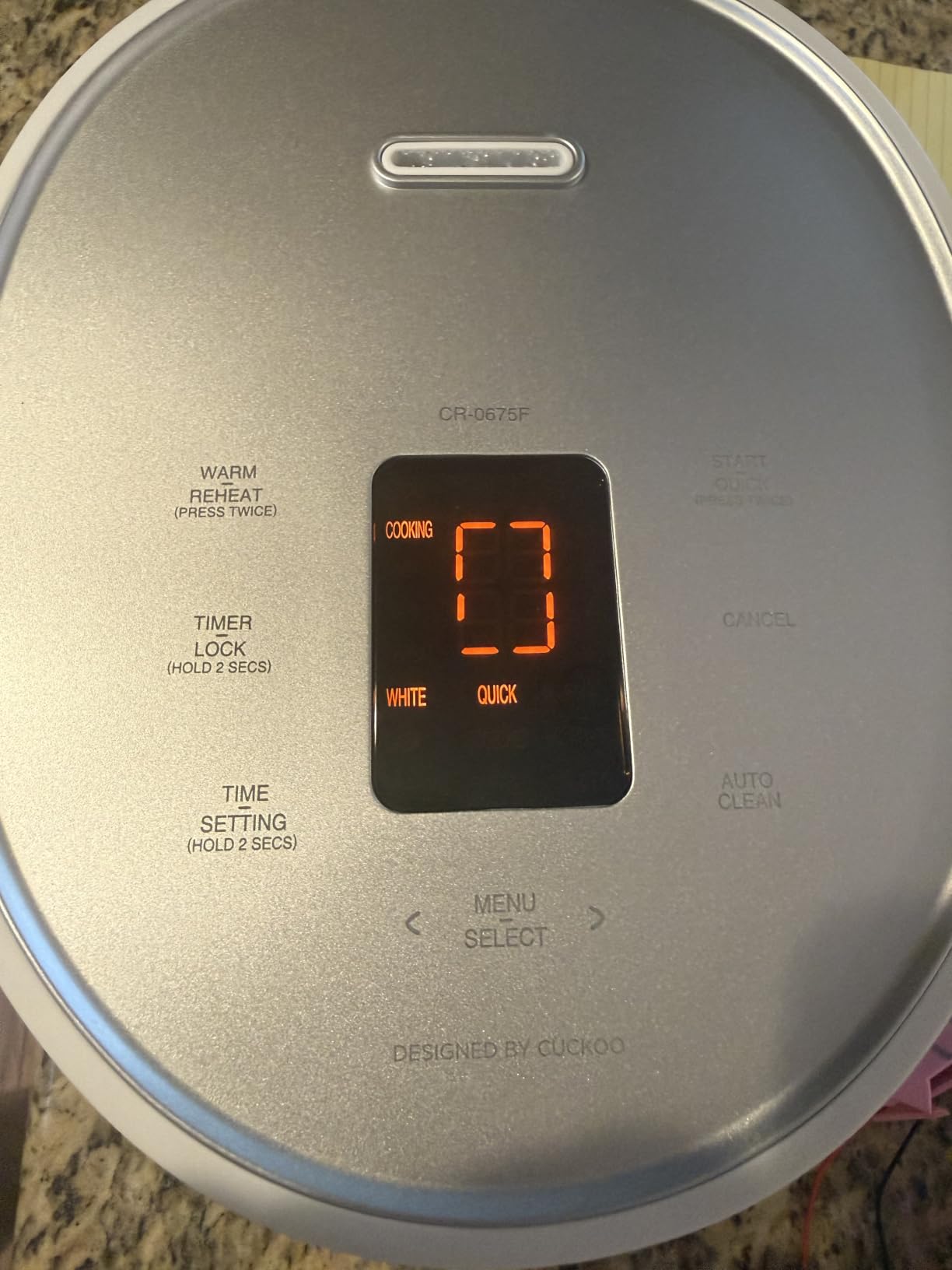 CUCKOO Micom Fuzzy Logic Rice Cooker, 6-Cup Cooked, Gray, CR-0375FG customer photo 1