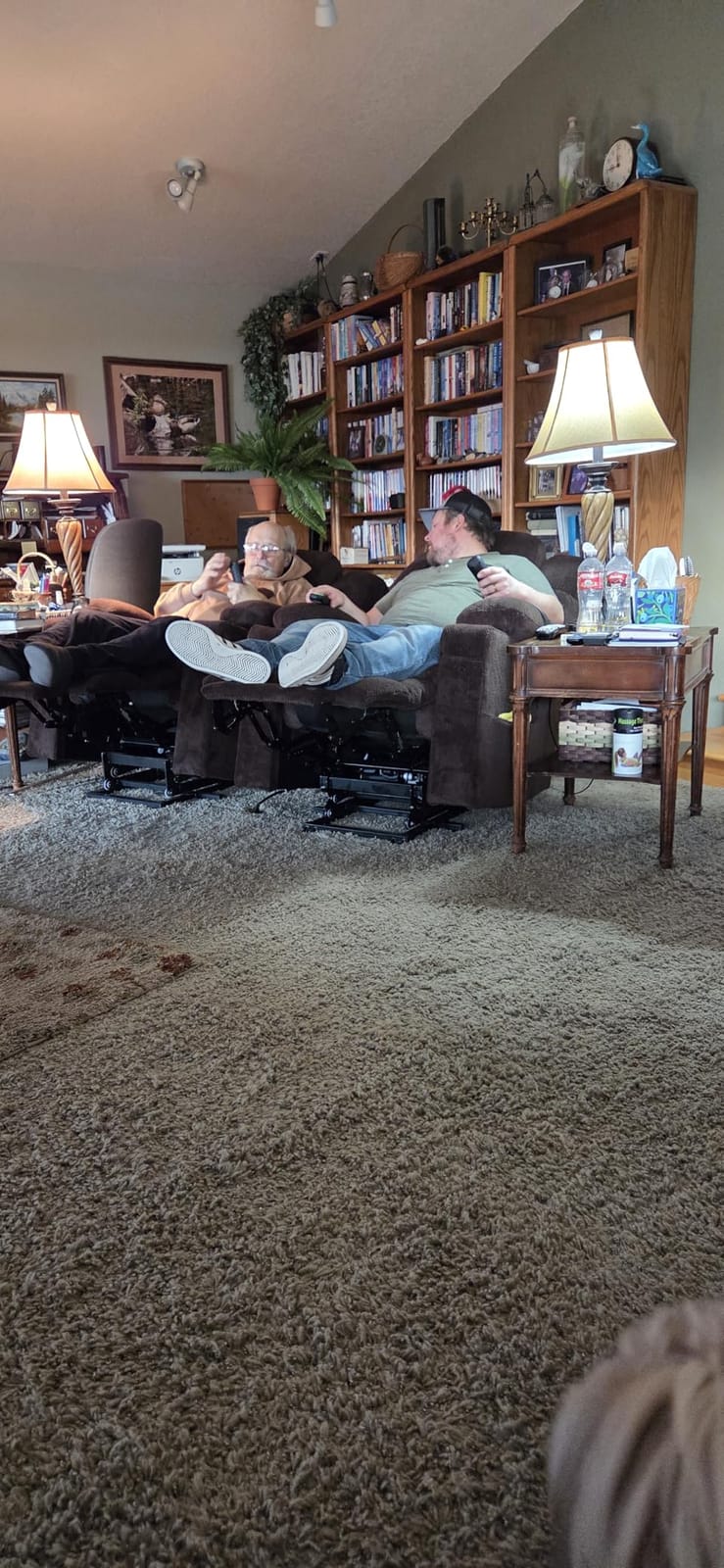 MCombo 3 Motor Power Lift Recliner, Heat and Massage, 7634, Large customer photo 1