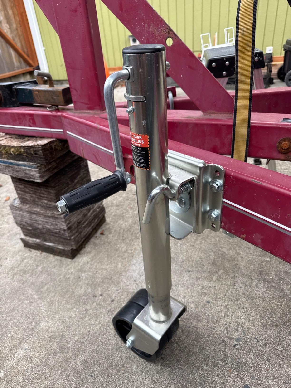YOMILINK 2000 lbs Trailer Jack with Dual Wheel, Heavy Duty Swivel Boat Jack customer photo 1