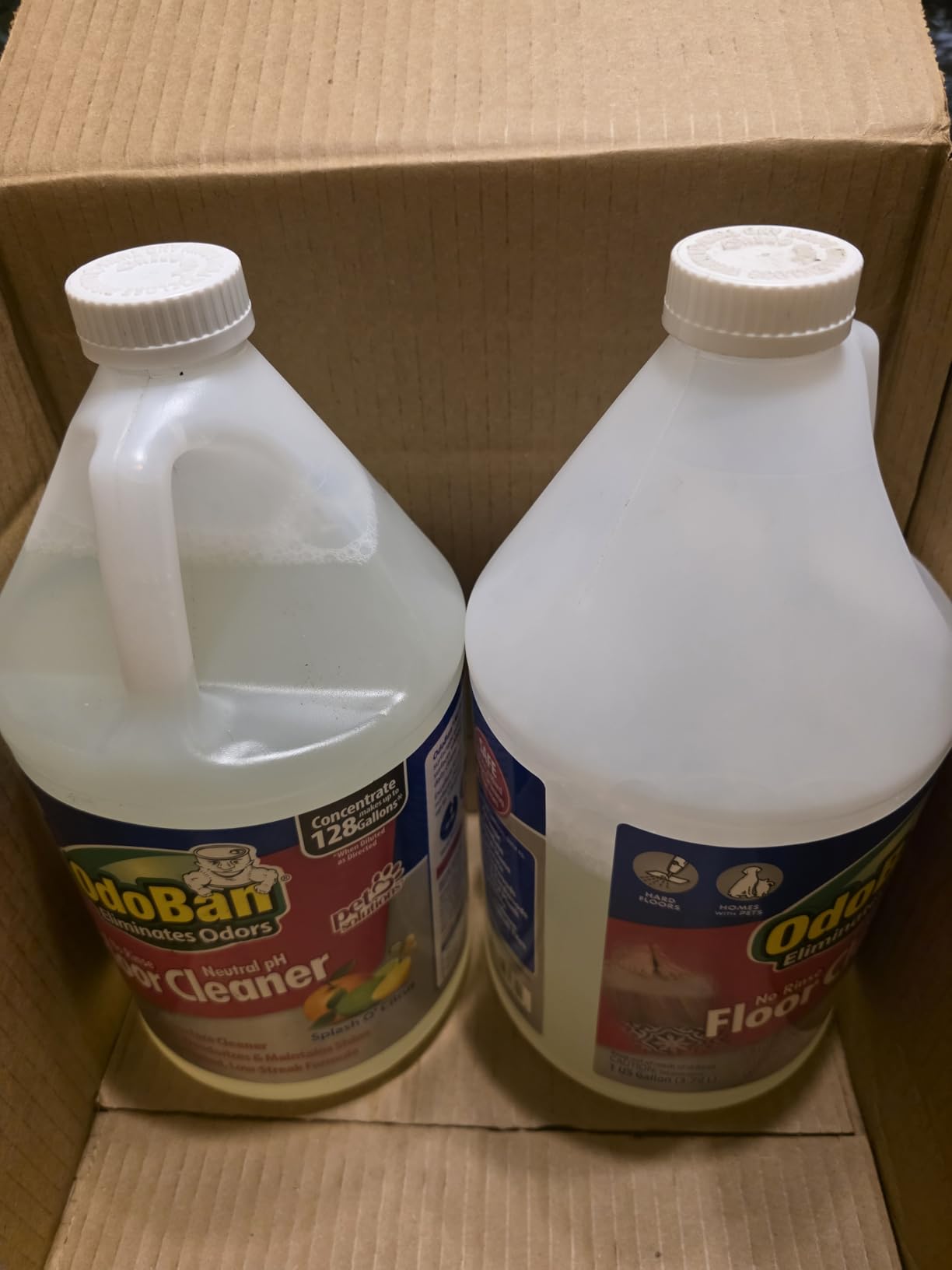OdoBan Pet Solutions No Rinse Neutral pH Floor Cleaner Concentrate, Made in the USA, Splash O' Citrus Scent, 2 Gallons customer photo 1