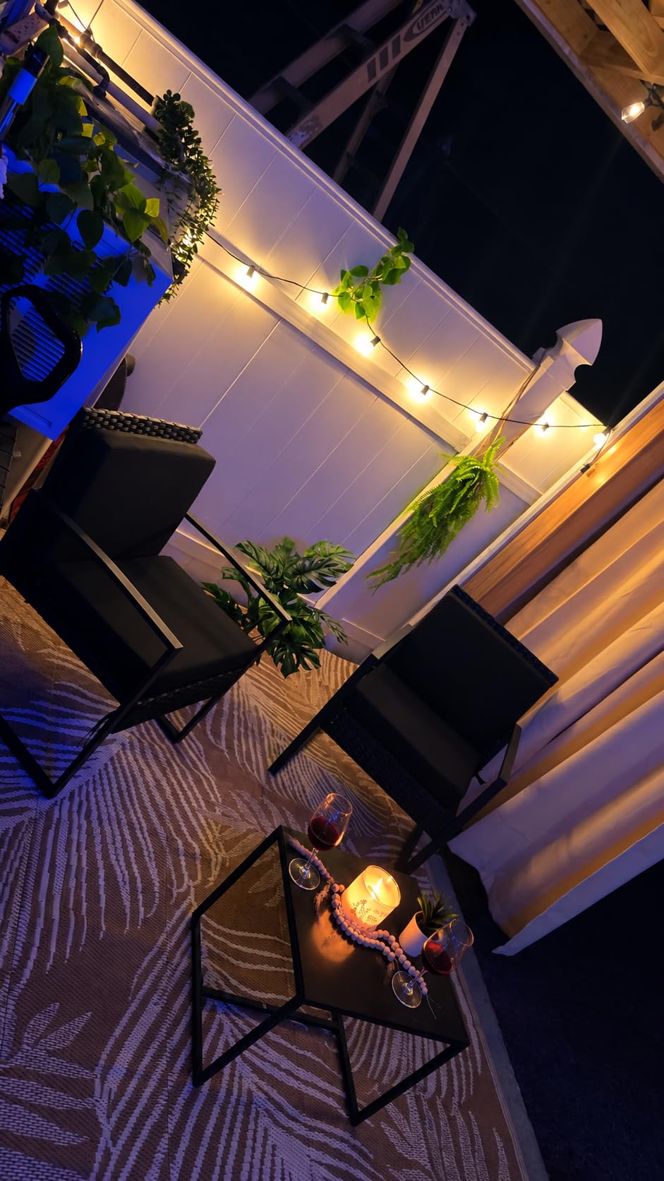 Pauwer Waterproof Outdoor Rug 5x8, Plastic Straw Patio Rug, Leaf Brown customer photo 1