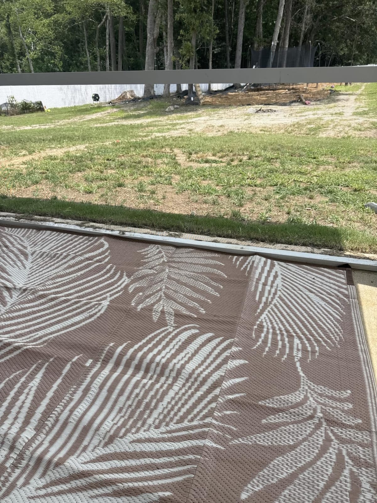Pauwer Waterproof Outdoor Rug 5x8, Plastic Straw Patio Rug, Leaf Brown customer photo 2