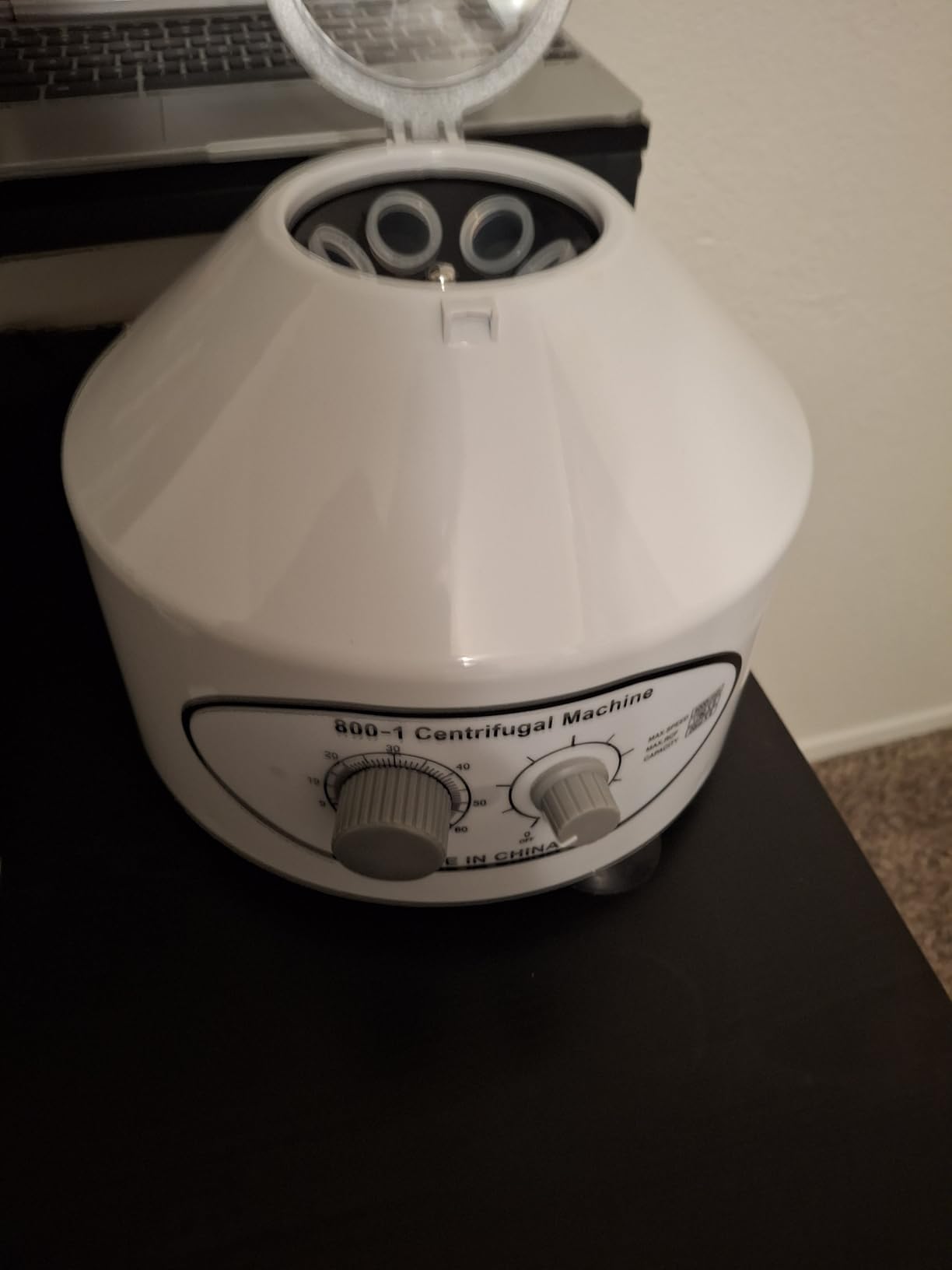 Centrifuge Machine, Lab Benchtop Centrifuges, Desktop Electric Lab Laboratory Centrifuge Machine Lab Medical Practice w/Timer and Speed Control - Low Speed,4000 RPM, Capacity 20 ML x 6-110v customer photo 2