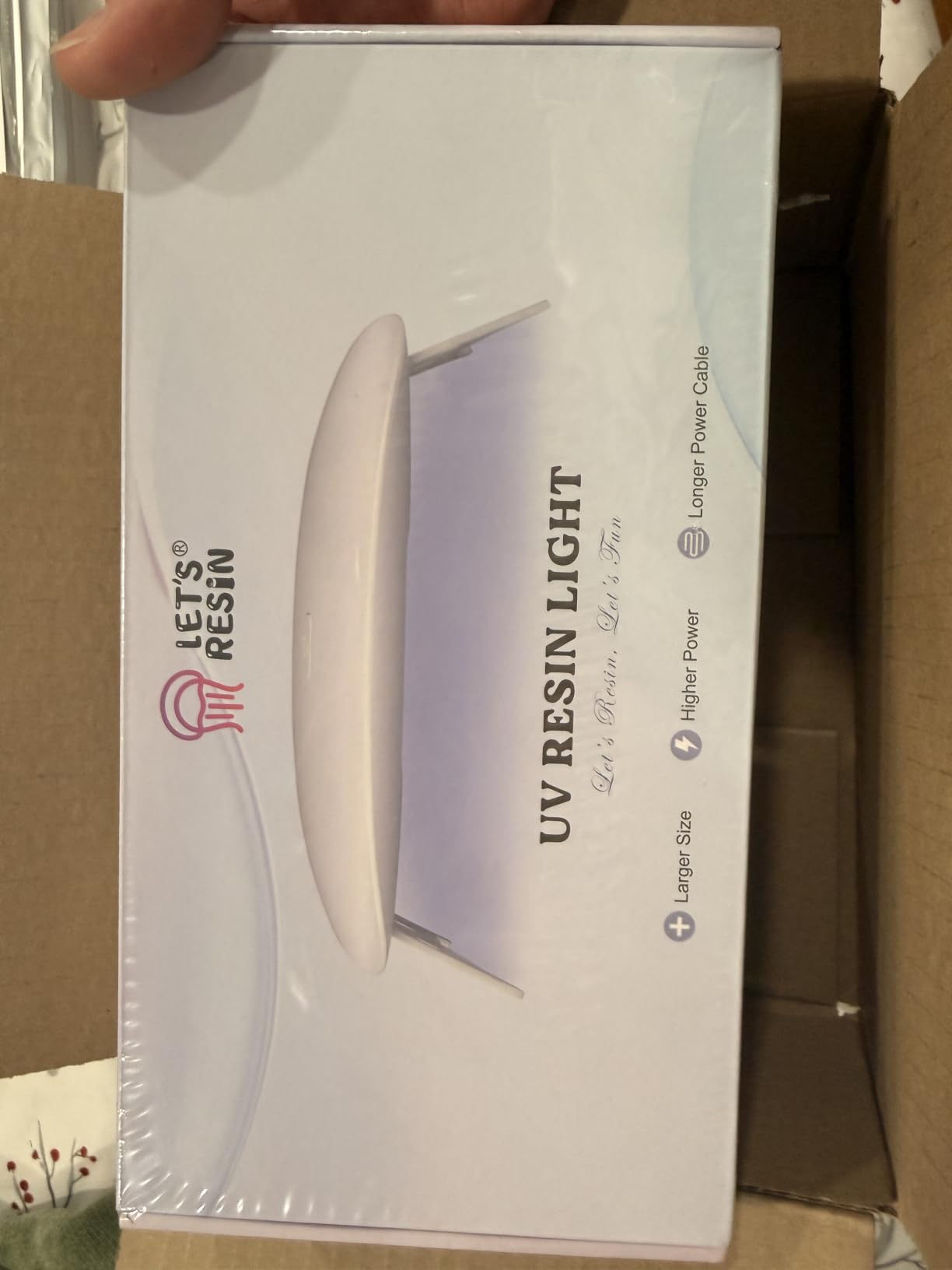 LET'S RESIN UV Resin Light, Portable Curing Lamp, White customer photo 1