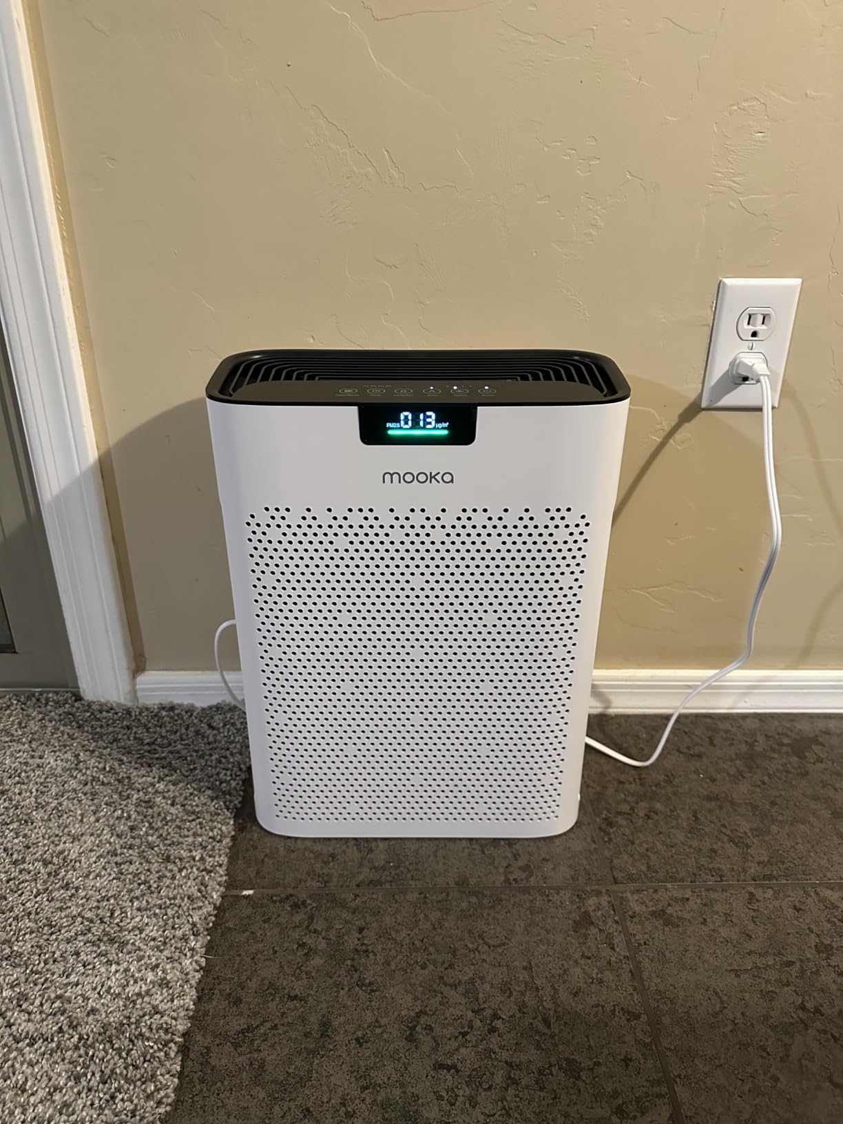MOOKA Air Purifier for Home Bedroom Large Room 2200 Ft², HEPA Filter, White customer photo 1