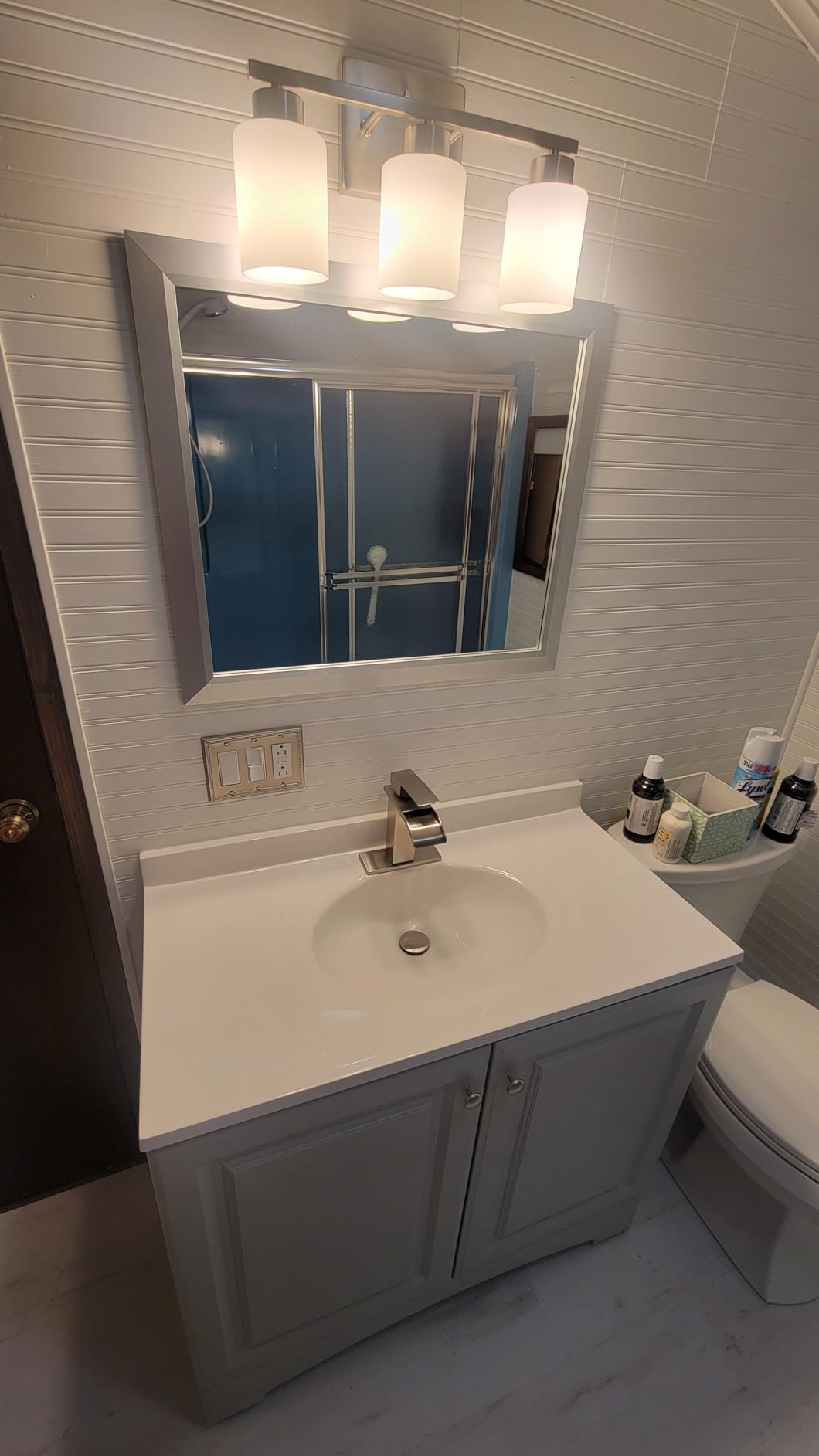 FonmYim Brushed Nickel Bathroom Light Fixtures Vanity Lights Over Mirror customer photo 1
