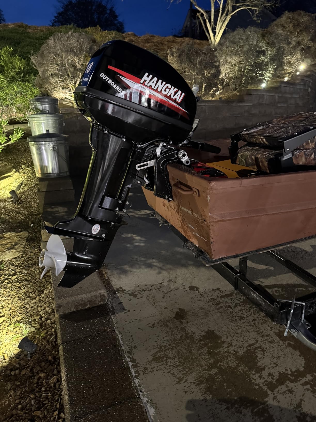 Outboard Motor, 4 Stroke 4HP Outboard Boat Motors with CDI Ignition System, 55CC Short Shaft Engine Air Cooling System for Inflatable, Kayak, Dinghy, Canoe, Jon Boat Small Boat customer photo 2