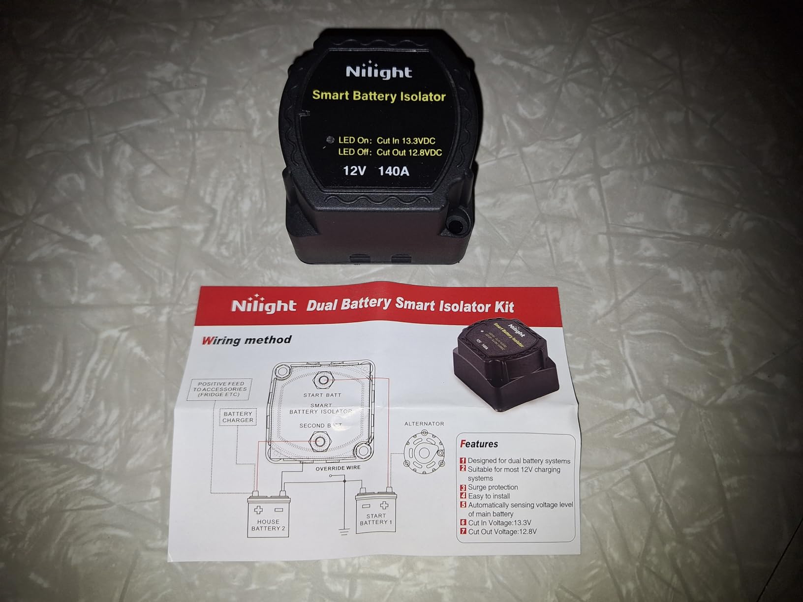 Nilight 12V 140A Smart Dual Battery Isolator VSR Voltage Sensitive Relay customer photo 2