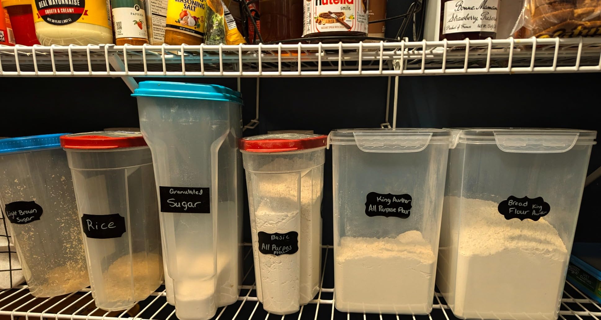 WHITE FEATHER SUPPLIES 2 PC [7 Qt / 6.5L / 220 Oz] Large Food Storage Containers with Lids Airtight - BPA Free Clear Plastic Kitchen and Pantry Storage Containers for Cereal, Flour, Sugar, Rice customer photo 1