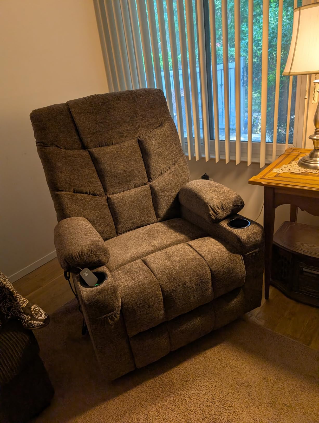 MCombo Power Lift Recliner Chair for Elderly, Fabric 7287 (Oatmeal, Medium) customer photo 1