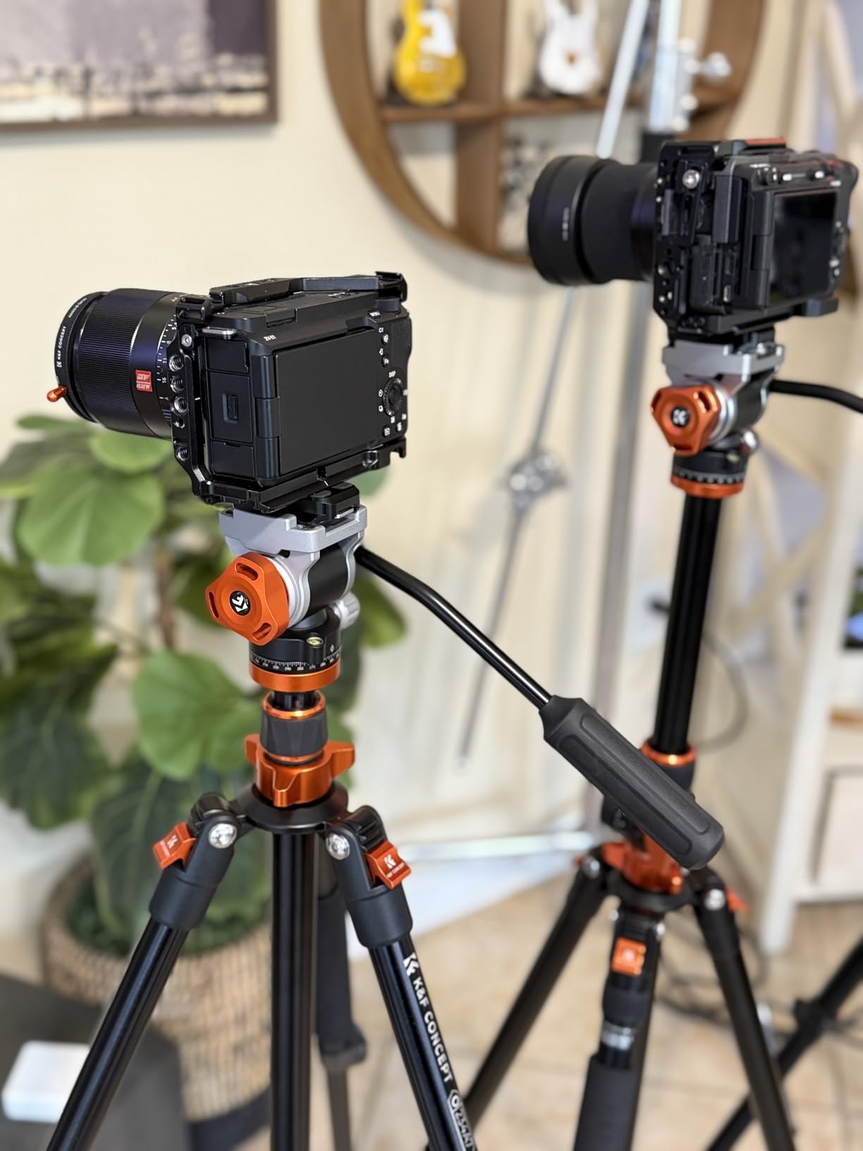 K&F CONCEPT 90''/230cm Horizontal Fluid Head Camera Tripod customer photo 1