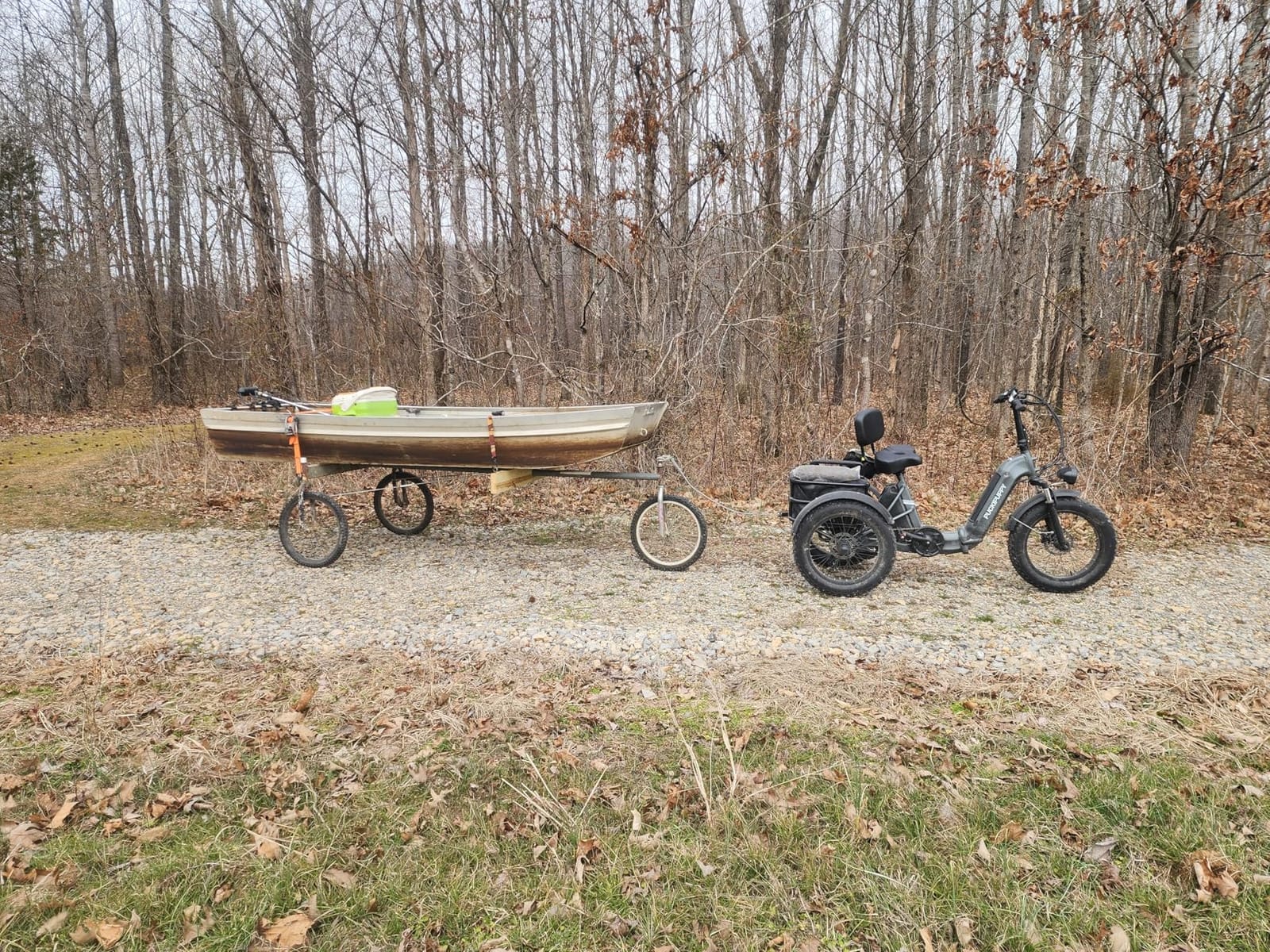 PUCKIPUPPY Dual Battery Electric Tricycle with 110-Mile High Range, 960W Peak Motor Pickup Class Trike, 500lb Load Capacity, 20'' Fat Tires and Large Basket for City and Mountain Trails, Husky Plus customer photo 2