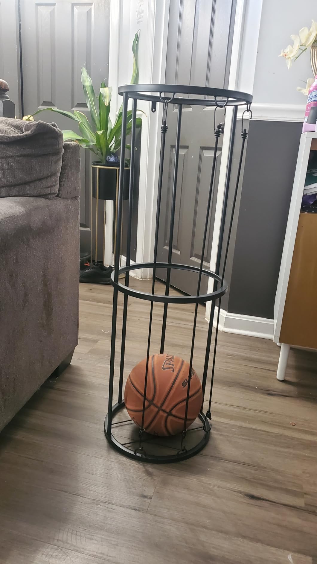 Garage Ball Storage Rack for Basketball & Soccer, Metal Wall-Mount customer photo 1