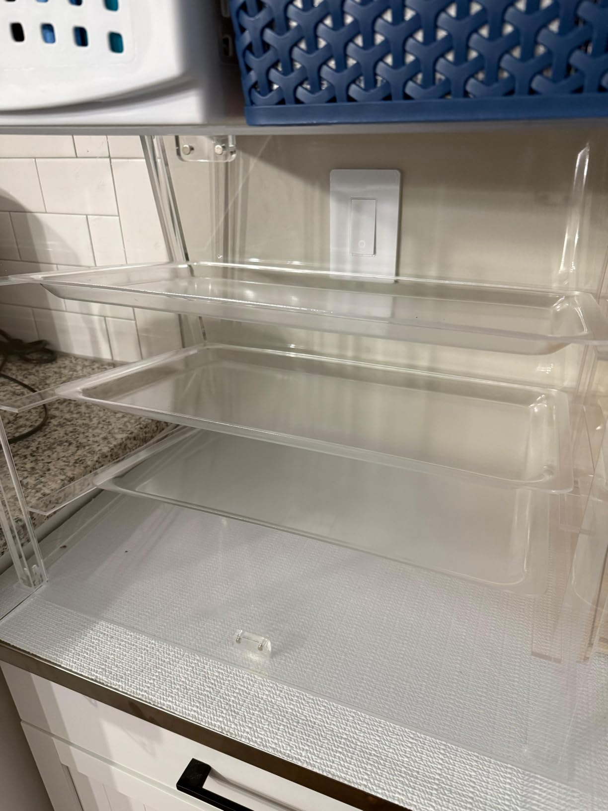 3 Tray Acrylic Bakery Display Case Countertop with Magnetic Rear Doors customer photo 1