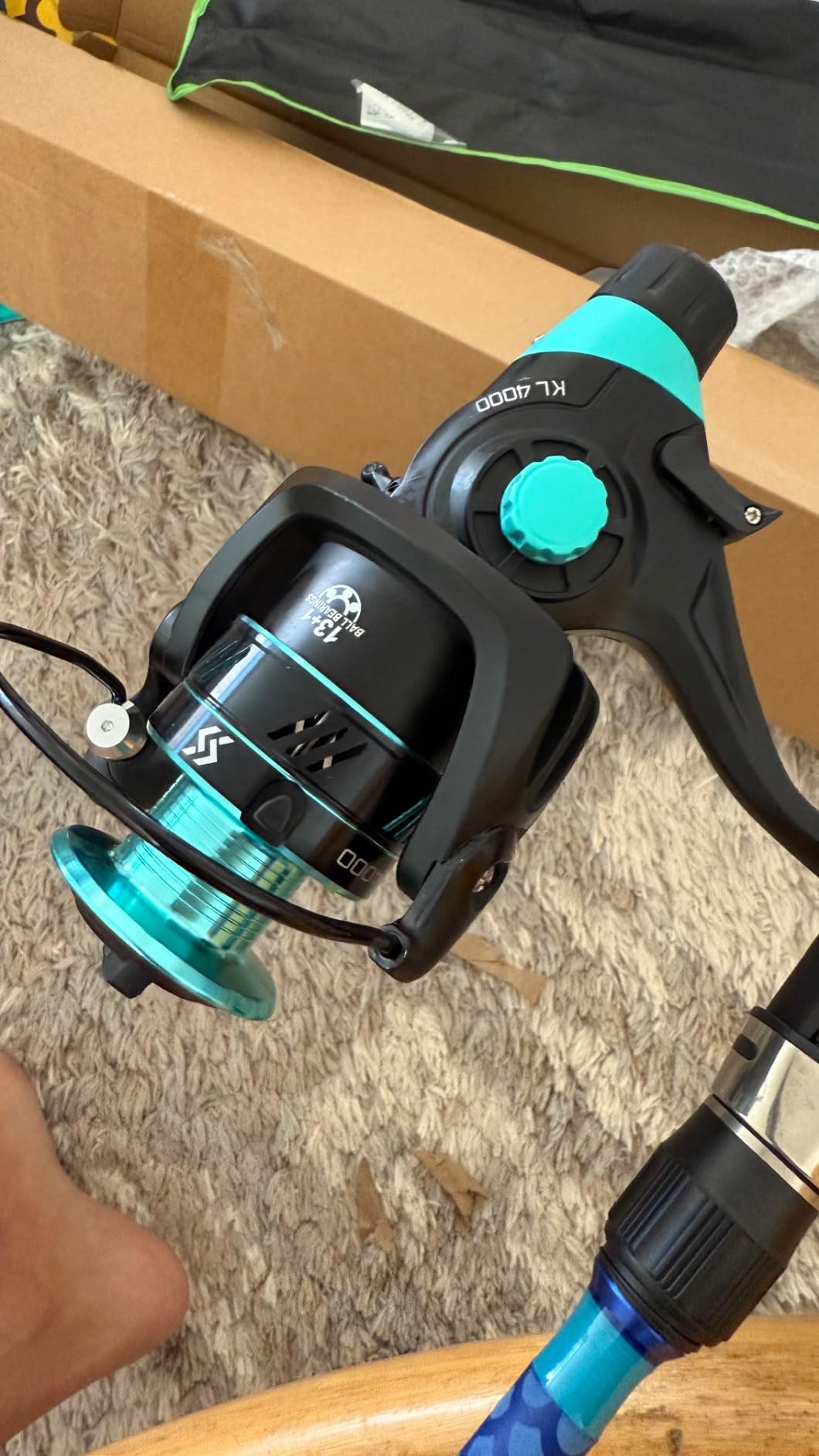 Sougayilang 3 Piece Baitfeeder Combo Surf Fishing Rod Combo Medium/Heavy Travel Spinning Rod with 4000 Size Reel (9'/10'/11'/12') customer photo 1