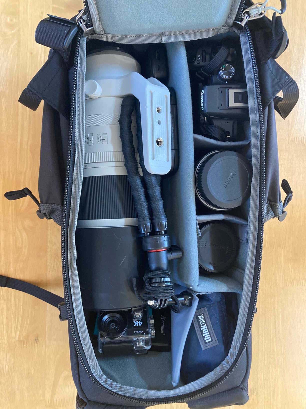Think Tank Backlight Sprint Lightweight Slim Camera Daypack Backpack for DSLR, Mirrorless, Photography and Video - Montane Green customer photo 2