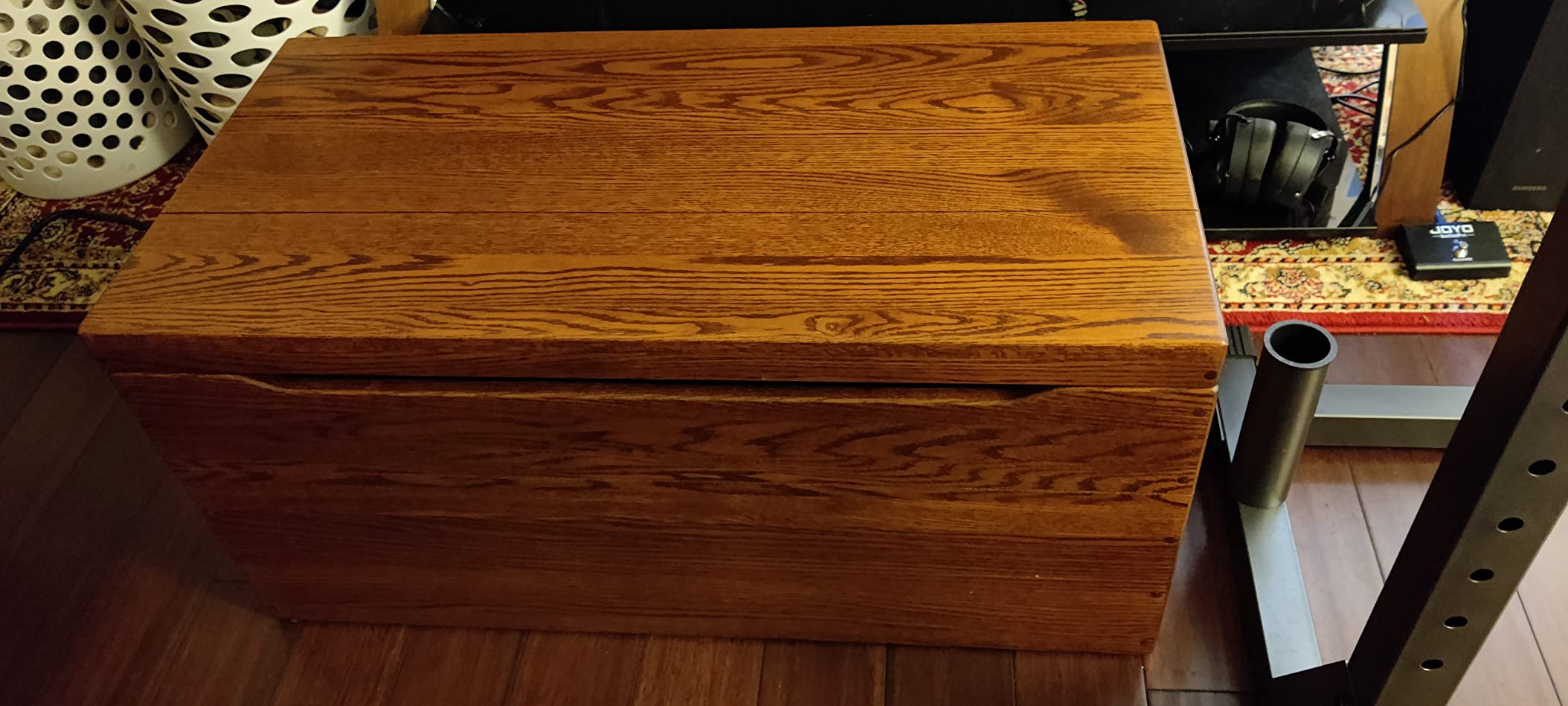 Amish Made Wooden Storage Chest Trunk Box with Lid and Handles for Bedroom, Blanket, Clothes, Anti-Slam Hinges, Handmade, Rustic, Cedar Wood, Natural Stain, 30