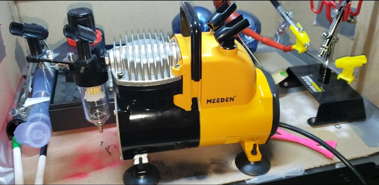 MEEDEN Airbrush Compressor Kit: 1/5 HP Powerful & Quiet with 6 ft Hose customer photo 2