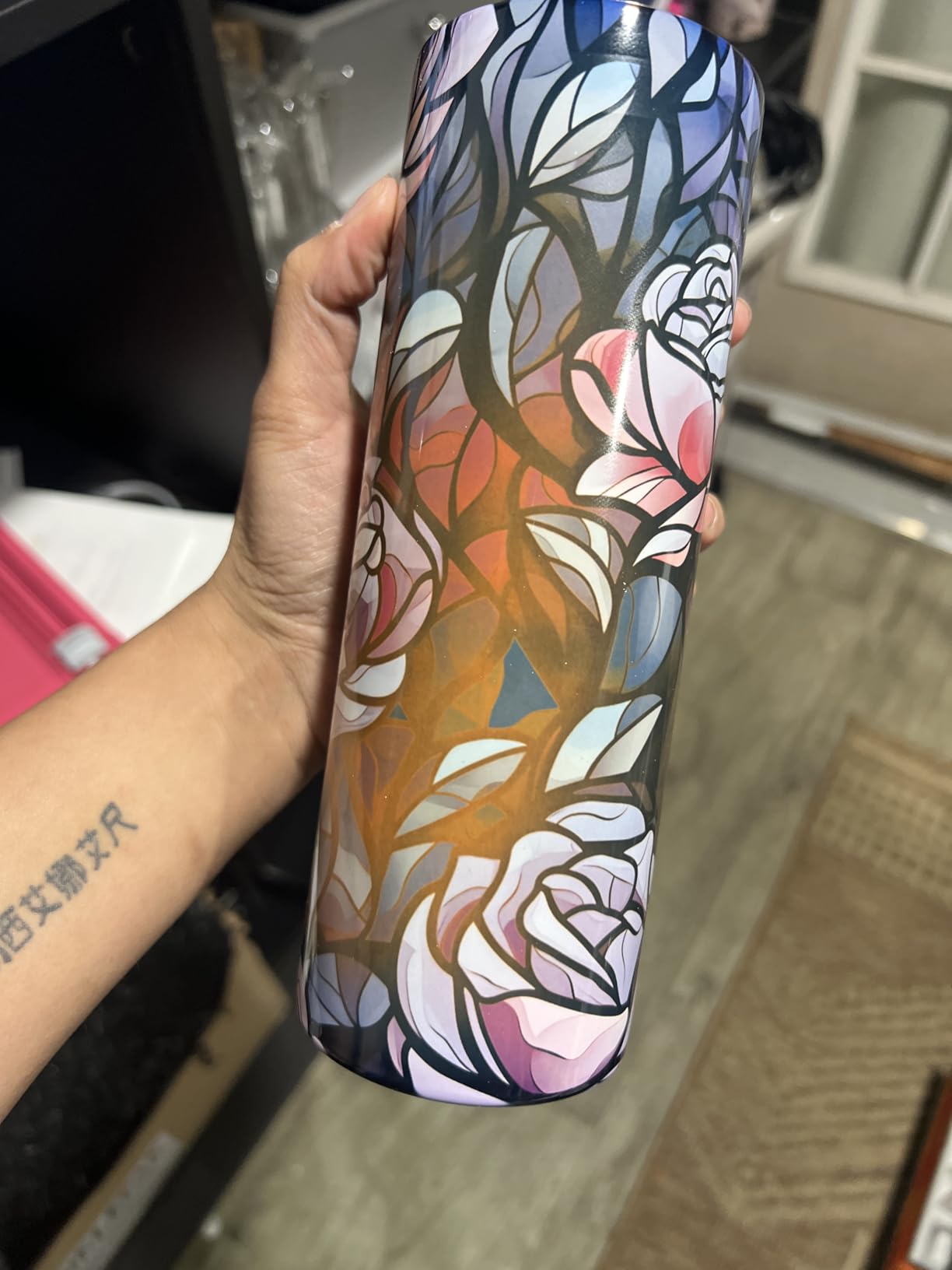 Tumbler Heat Press Machine 110V Tumbler Mug Press for 30oz 20oz 16oz Sublimation Straight Skinny Tumblers Glass Jar Cans & 11-15oz Mugs, DIY Cup Heat Press Transfer Print, Purple customer photo 2