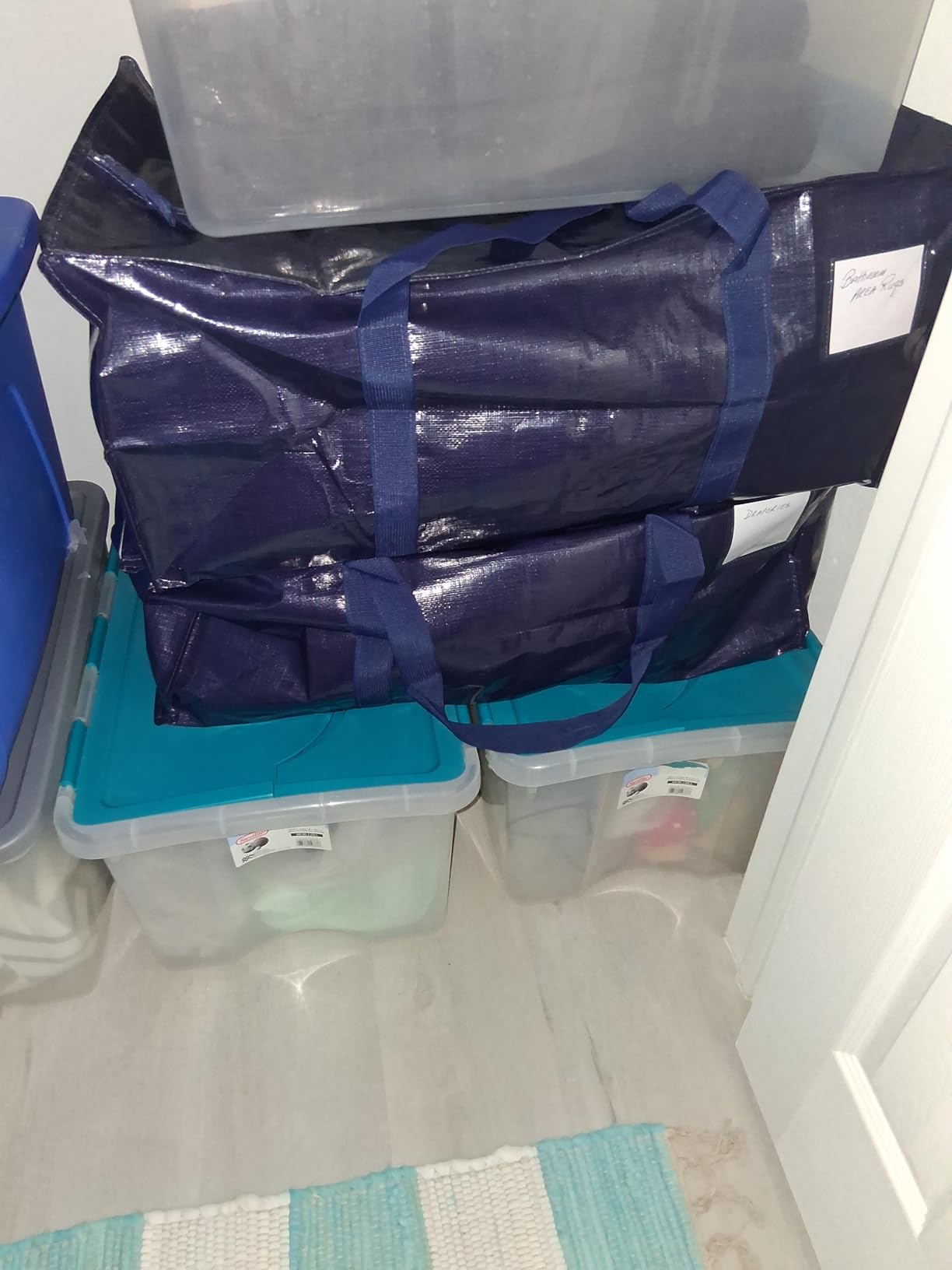 6 Pack Extra Heavy Duty Large Moving Bags with Strong Zipper, Dark Blue customer photo 2