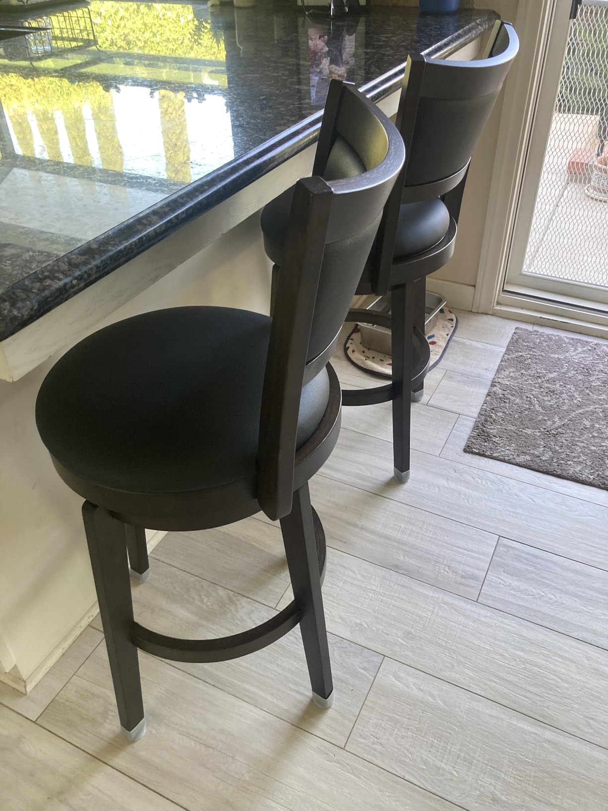 PrimeZone Swivel Bar Stools Set of 2, 26 Inch Counter Height Barstools customer photo 2