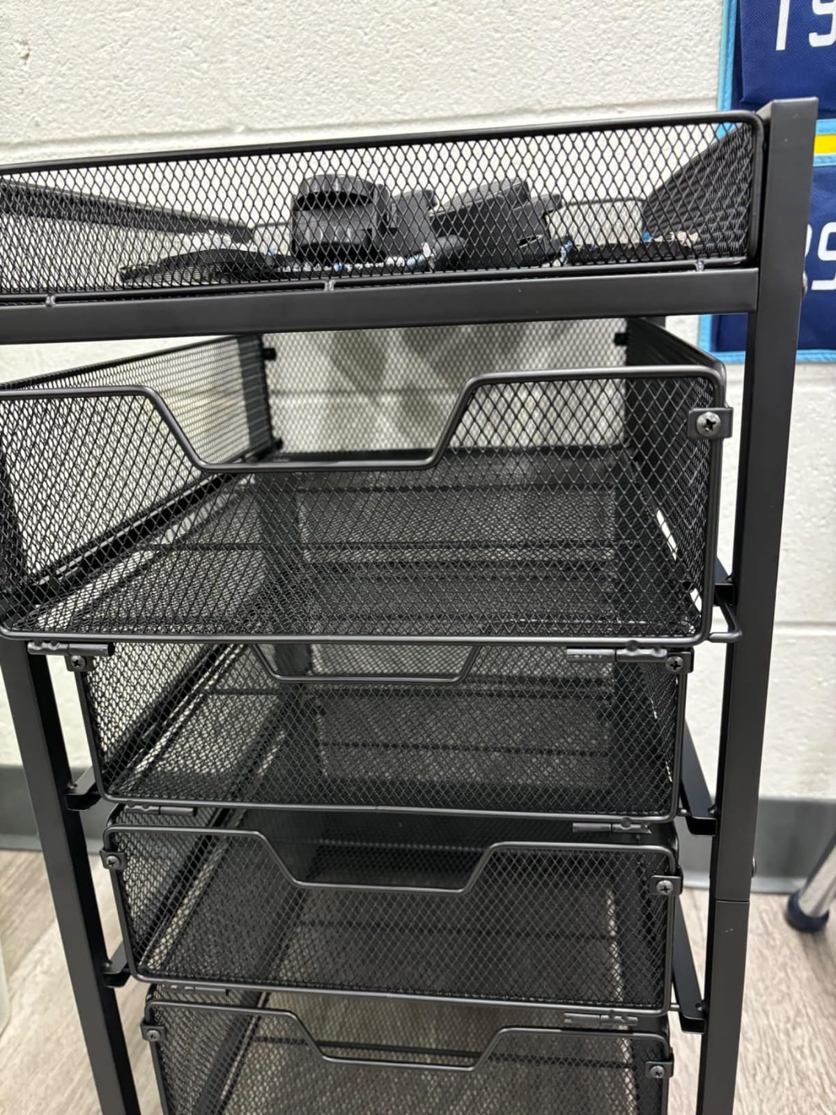 Rolling Utility Cart with 4 Drawers, Craft Organizer and Storage Carts with DIY Divider, Lockable Wheels Storage Organizer for Art Supplies, Store for Brushes & Paints & Small Parts(Patent Pending) customer photo 2