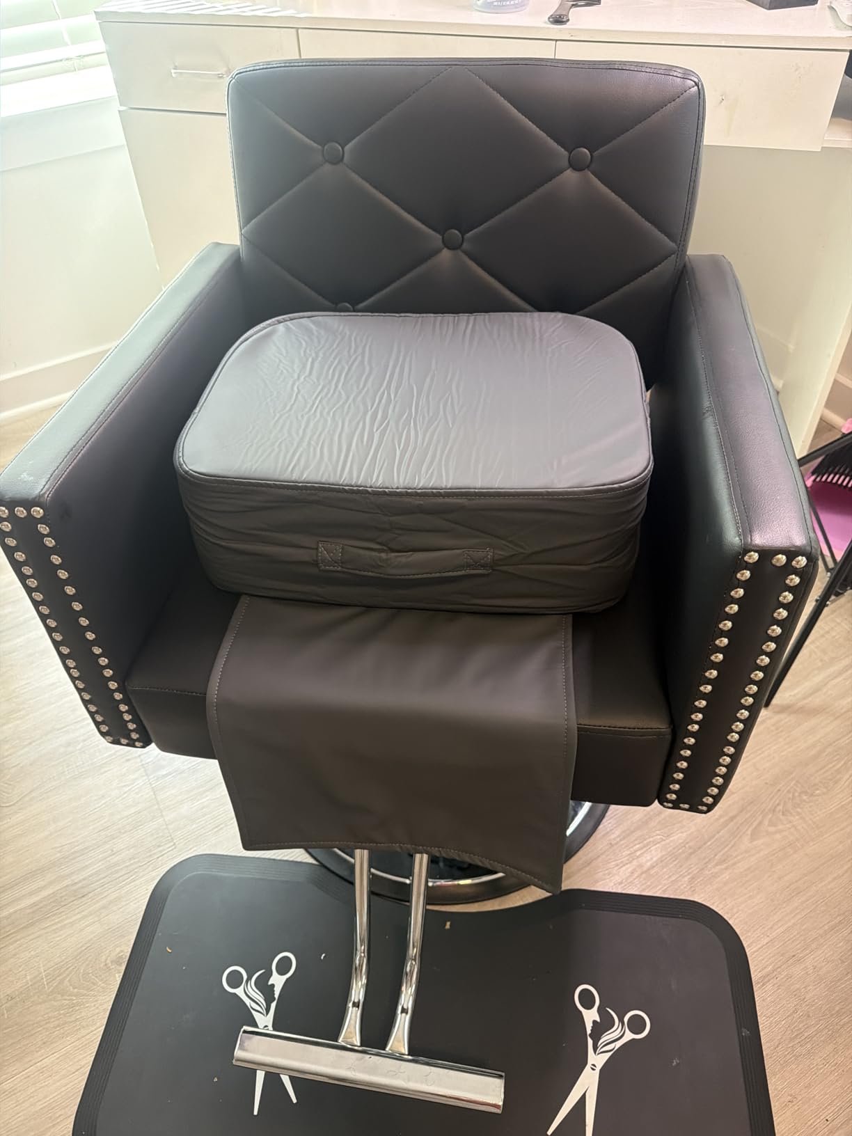 Salon Booster Seat for Kids, 18 x 13 x 6.7in Barber Chair Cushion customer photo 2