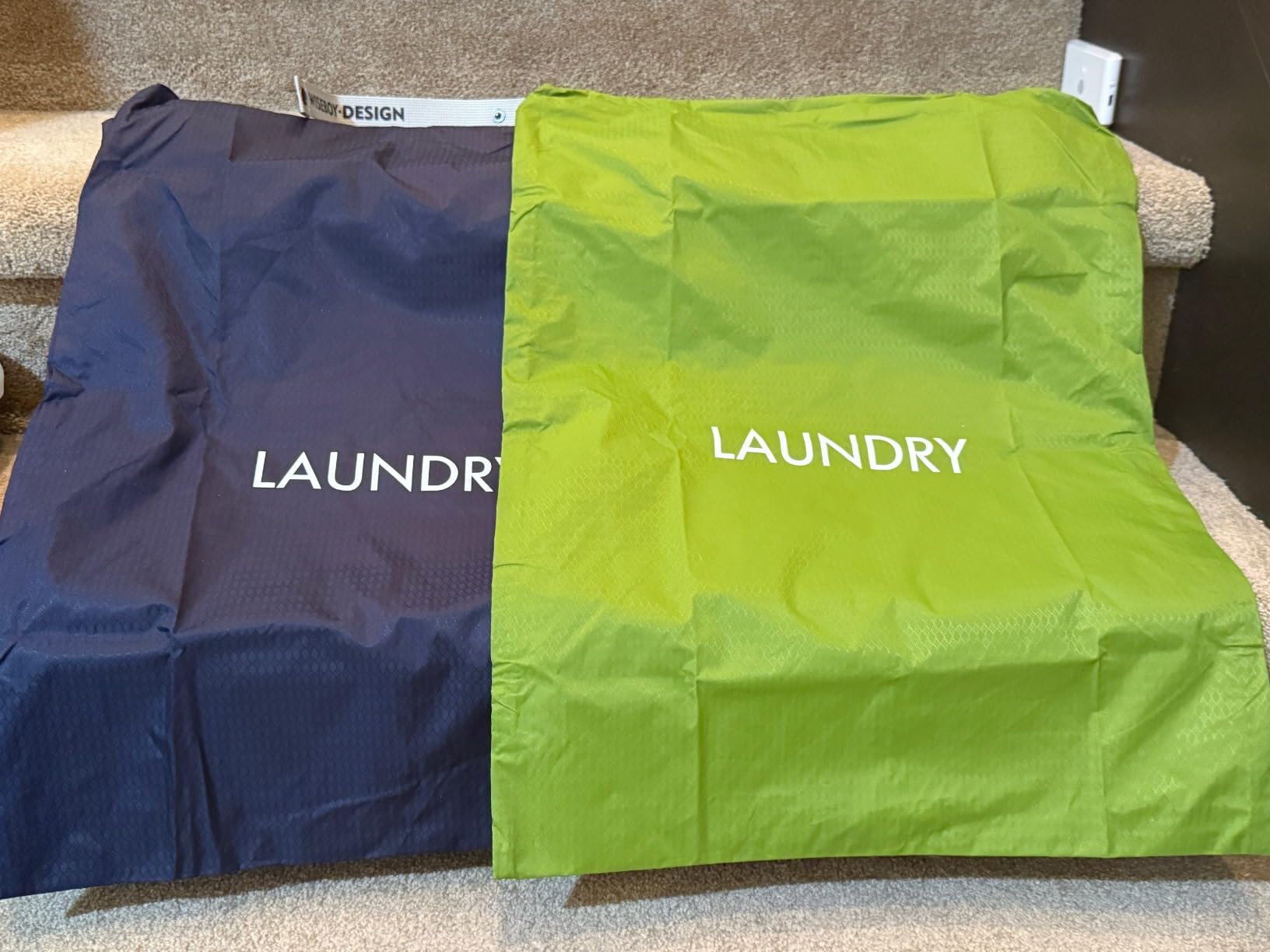 WiseBoy 2 Pack Travel Laundry Bags for Dirty Clothes, Laundry Bag, Zippered customer photo 1