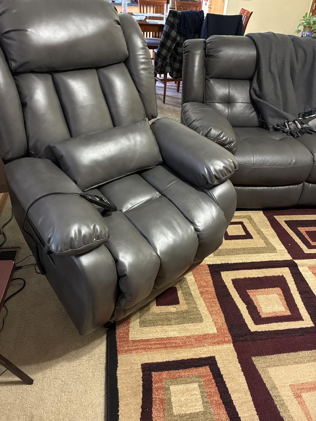 Infinite Position Lay Flat Power Lift Recliner Chair for Elderly, Brown customer photo 2