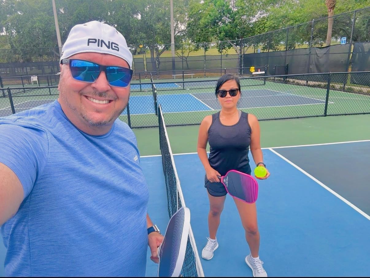 PRO-SPIN Carbon Fiber Pickleball Paddles Set of 2 | Lightweight Pickleball Set with Indoor/Outdoor Balls and Bag – Durable Pickle Ball Paddle Gift for Men, Women & Families customer photo 1