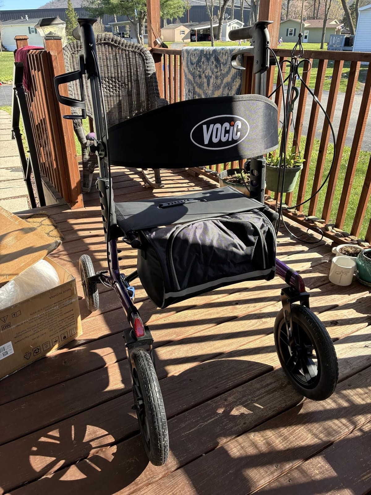 VOCIC Z57 Walkers for Seniors with Seat Outdoor Rollator 12'' All Terrain customer photo 2