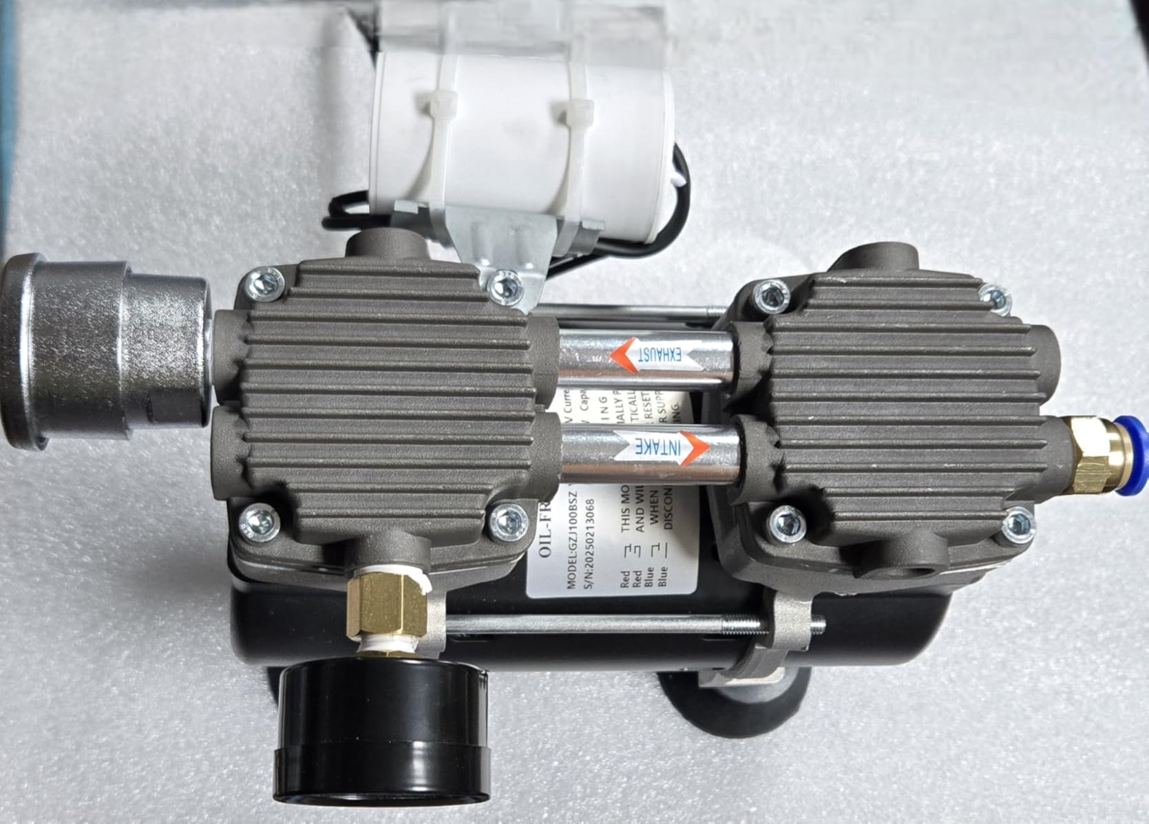 Vacuum Pump 50 L/Min with Switch, Oilless Lab Pump, 110V customer photo 2