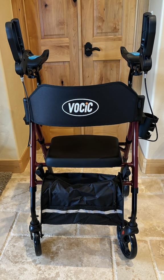 VOCIC Z22 Upright Walkers for Seniors with Seat, GelSoft Stand Up Walker customer photo 1