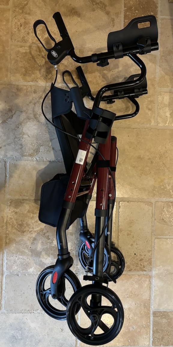 VOCIC Z22 Upright Walkers for Seniors with Seat, GelSoft Stand Up Walker customer photo 2