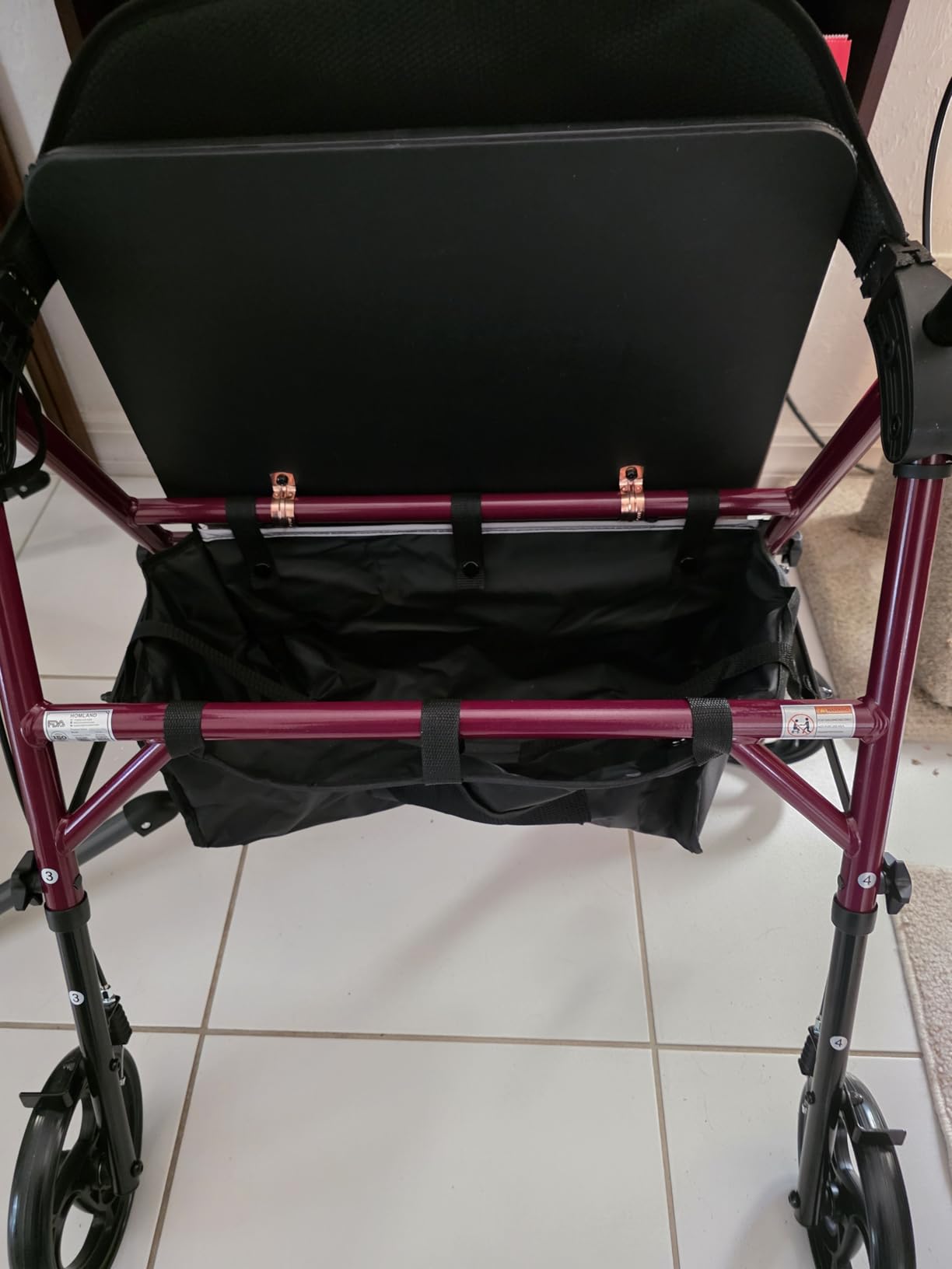 HOMLAND Bariatric Walkers for Seniors with Seat, 500lb Heavy-Duty Rollator customer photo 1