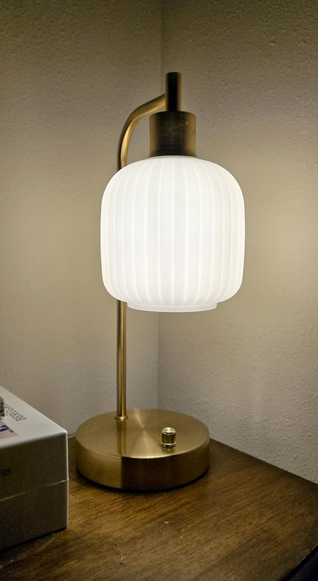 Green Glass Table Lamps Set of 2, Dimmable Bedside Lamps for Living Room customer photo 2