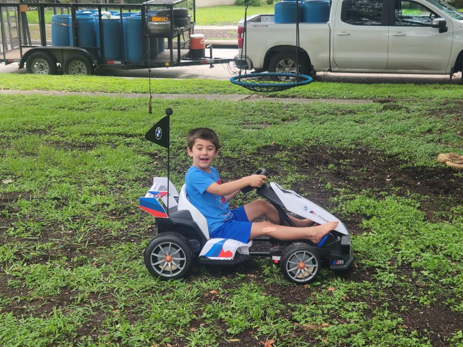 Wanan 36V Electric Go Kart with Adjustable Seat, Licensed BMW Drift Kart with Dual Motors, Crazy Go Cart for Kids Ages 6-12, LED Lights, Drift Mode and 2 Speed (Red) customer photo 1