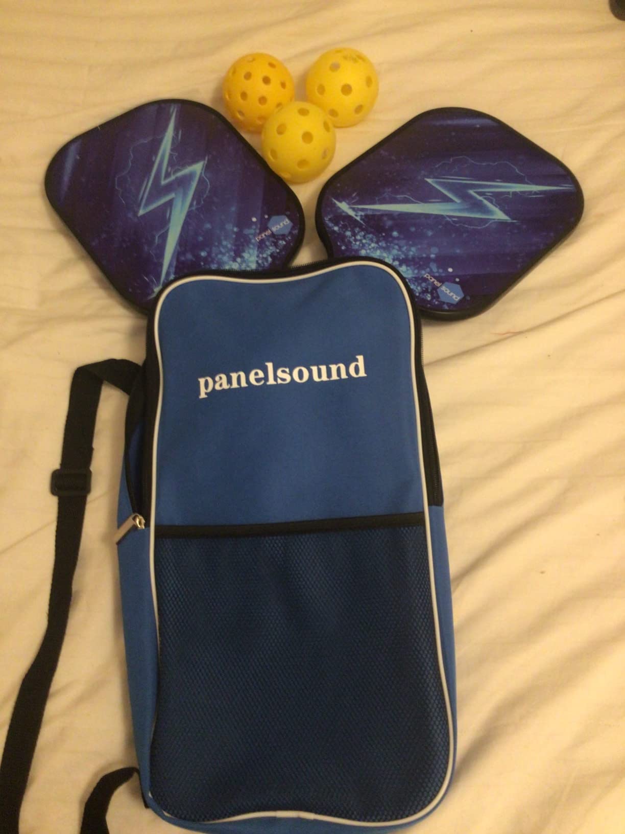 Pickleball Paddles Set of 2 or 4, USAPA Approved Fiberglass Pickleball Racket Set with 4 Outdoor Pickleballs and 1 Carrying Case customer photo 2