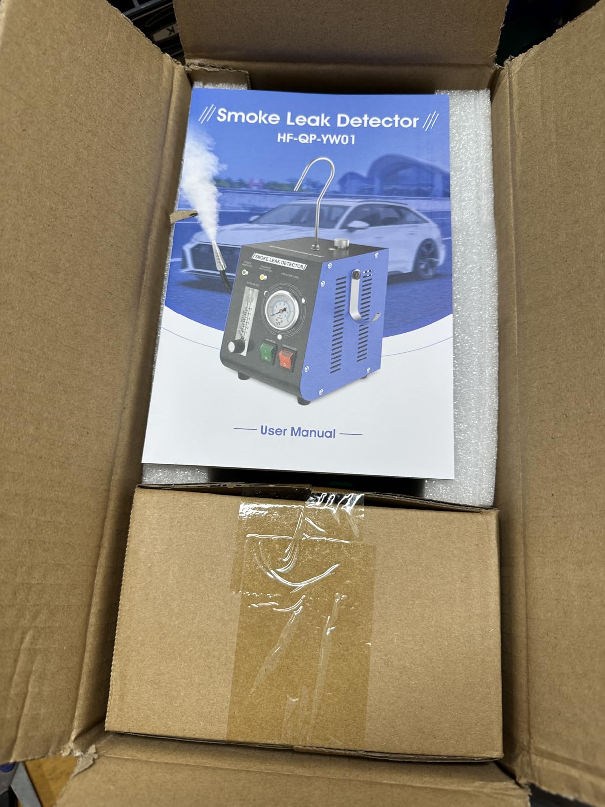 Automotive Smoke Machine, 12V DC Upgrade Leak Detector with Built-in Air Pump, Pressure Gauge & Flow Meter (YW01) customer photo 1