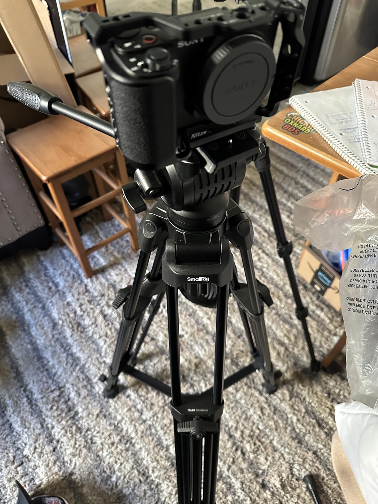 SmallRig FreeSpeed Heavy Duty Carbon Fiber Video Tripod, 73