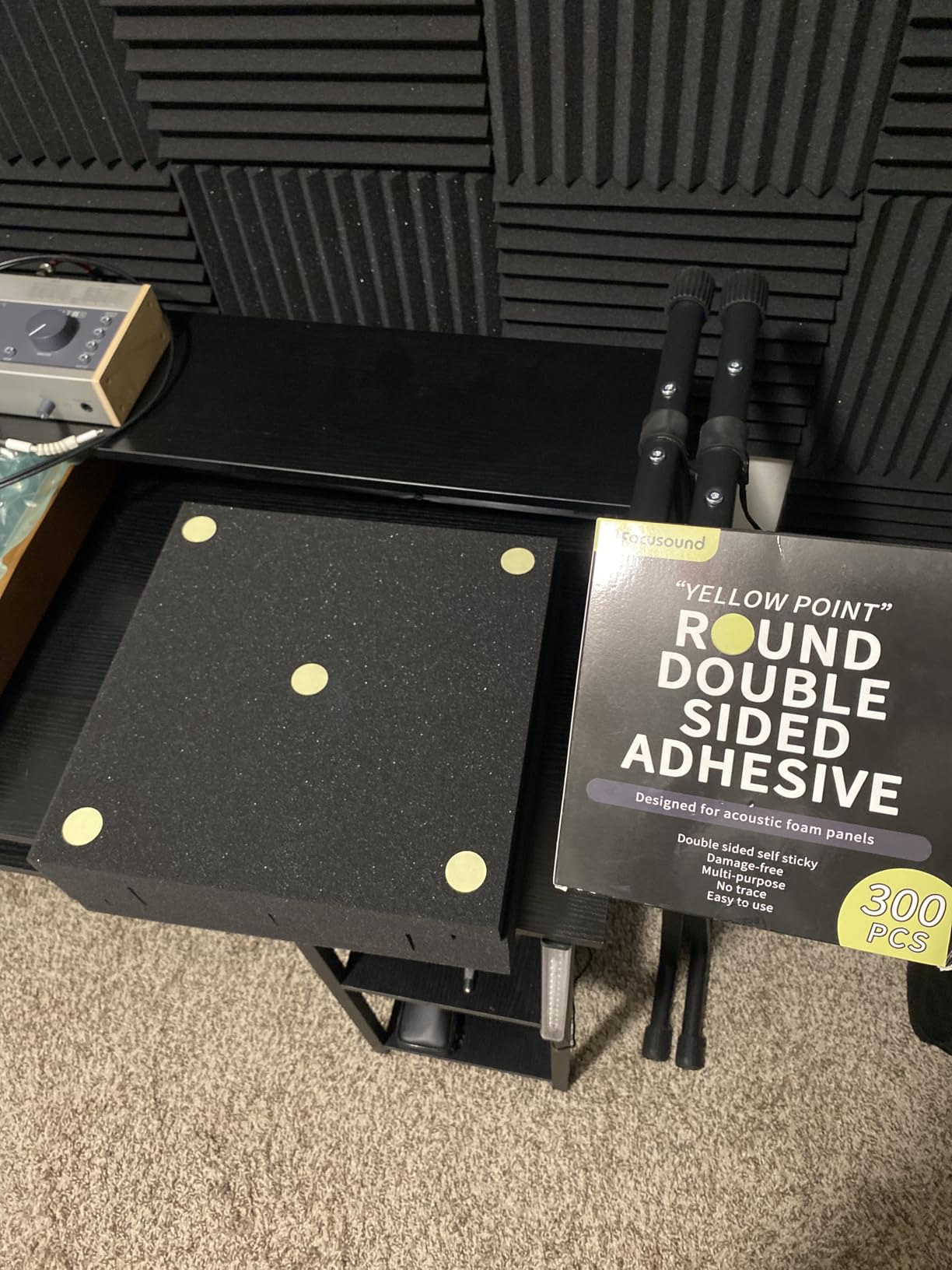 TroyStudio Thickened 12 X 12 X 3 Inch Acoustic Foam Panels in Diffusion Pattern, 32 Pcs High Density Sound Absorbing Foam Diffuser, Soundproof 3D Wall Padding Tiles for Recording Studio Home Office customer photo 1