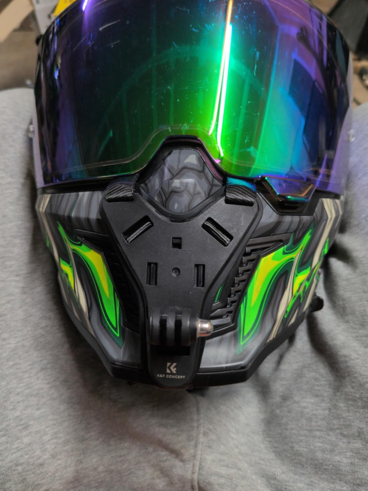 K&F CONCEPT Action Camera Motorcycle Dirt Bike Helmet Chin Strap Mount customer photo 1