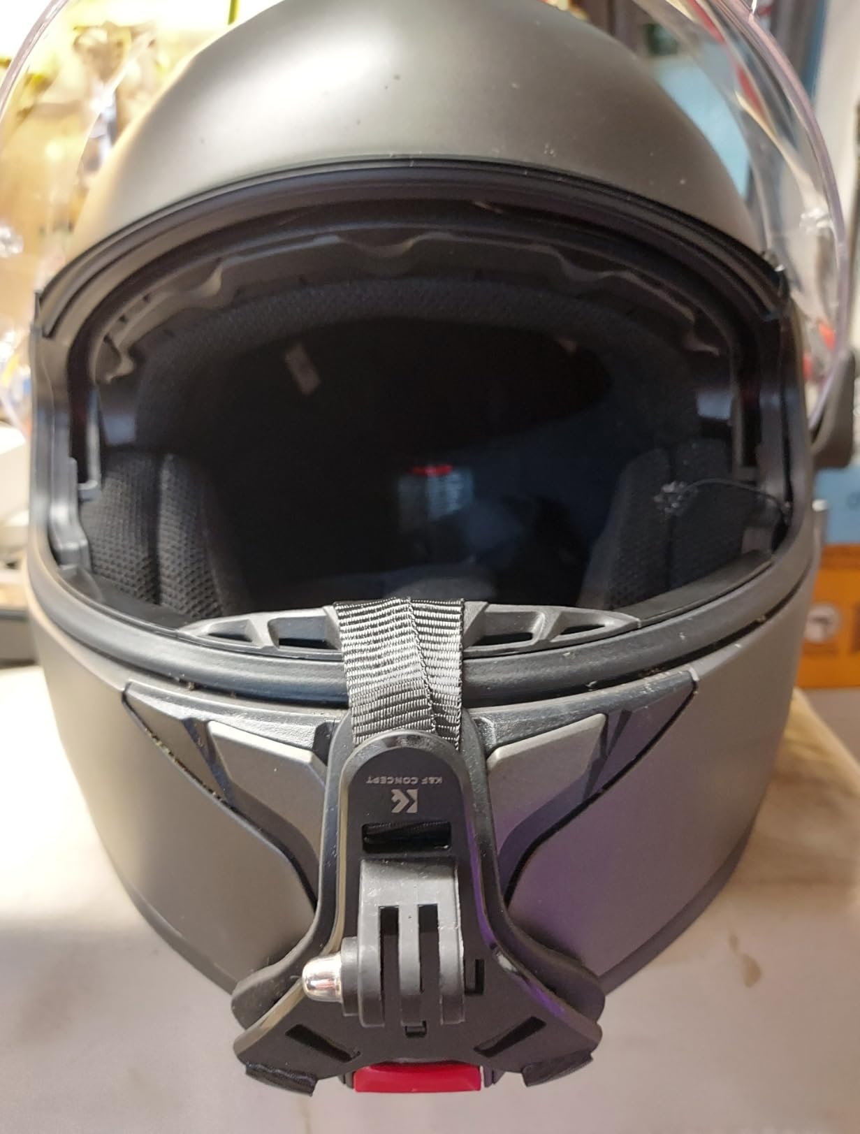K&F CONCEPT Action Camera Motorcycle Dirt Bike Helmet Chin Strap Mount customer photo 2