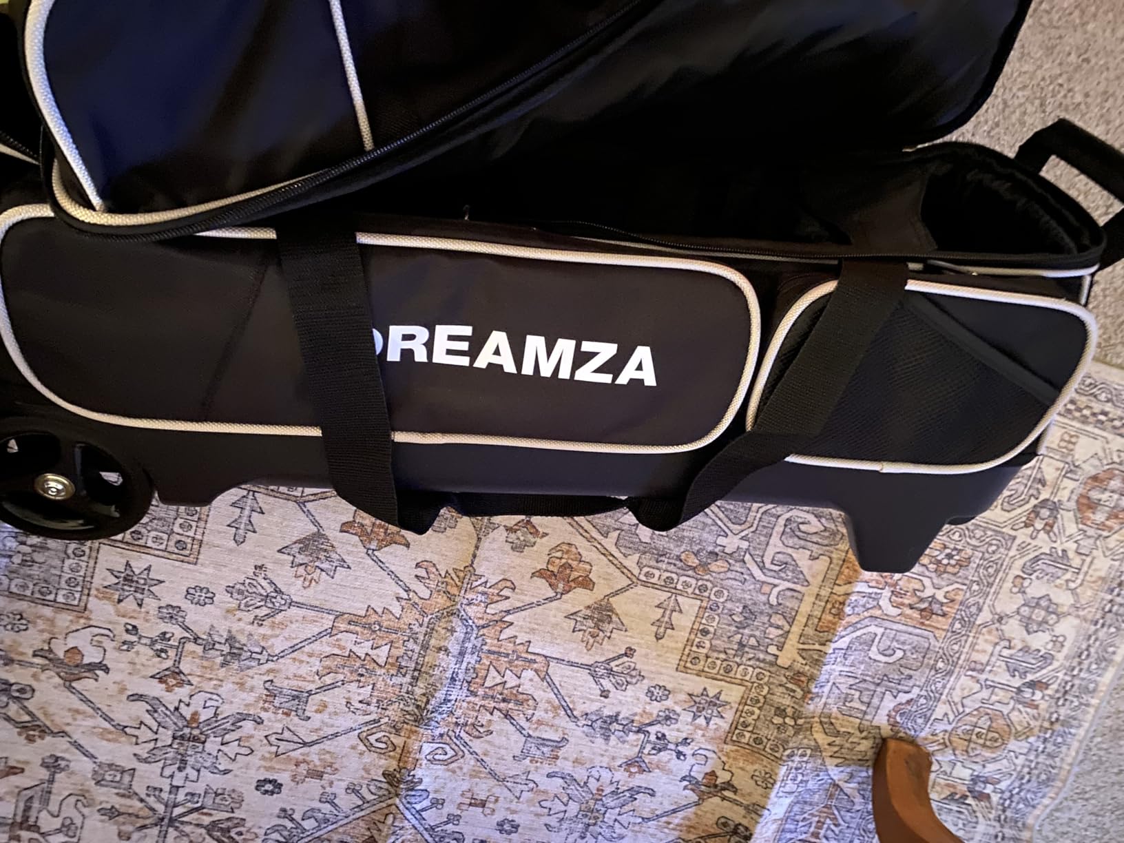 Premium 3 Ball Roller Bowling Bag with Wheels, Large Shoes Pocket customer photo 1