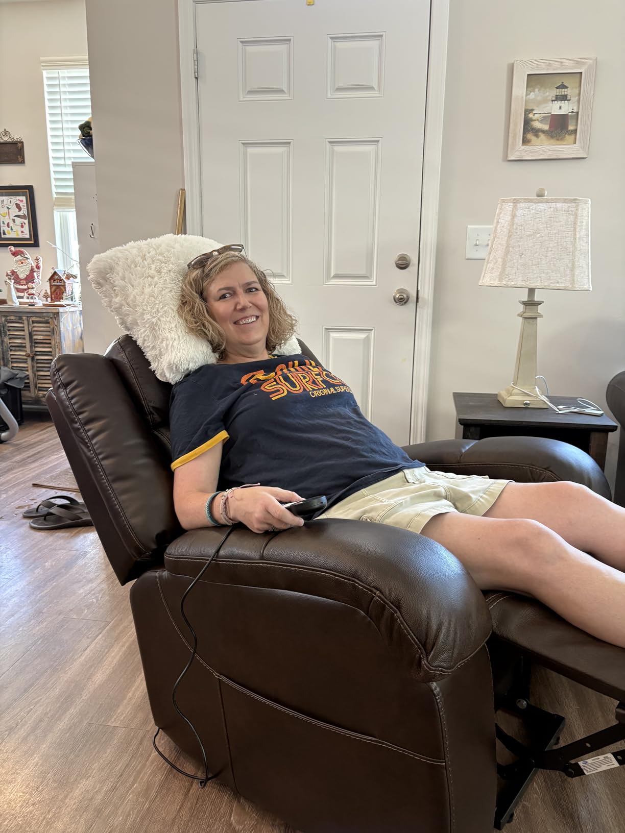 Watson & Whitely Genuine Leather Power Lift Recliner Chair for Elderly customer photo 1